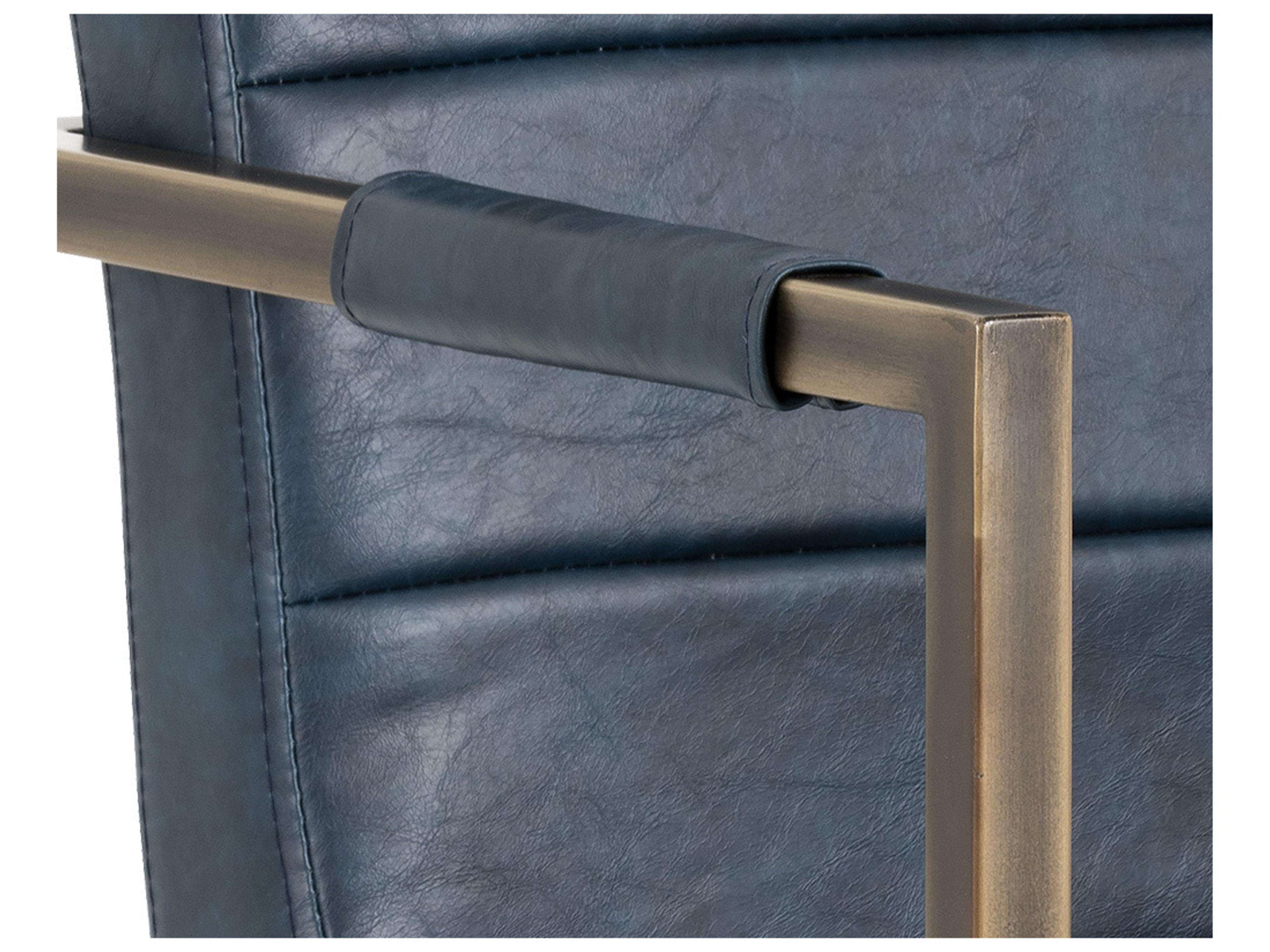 Sunpan Irongate Jafar Dining Armchair Vintage Blue