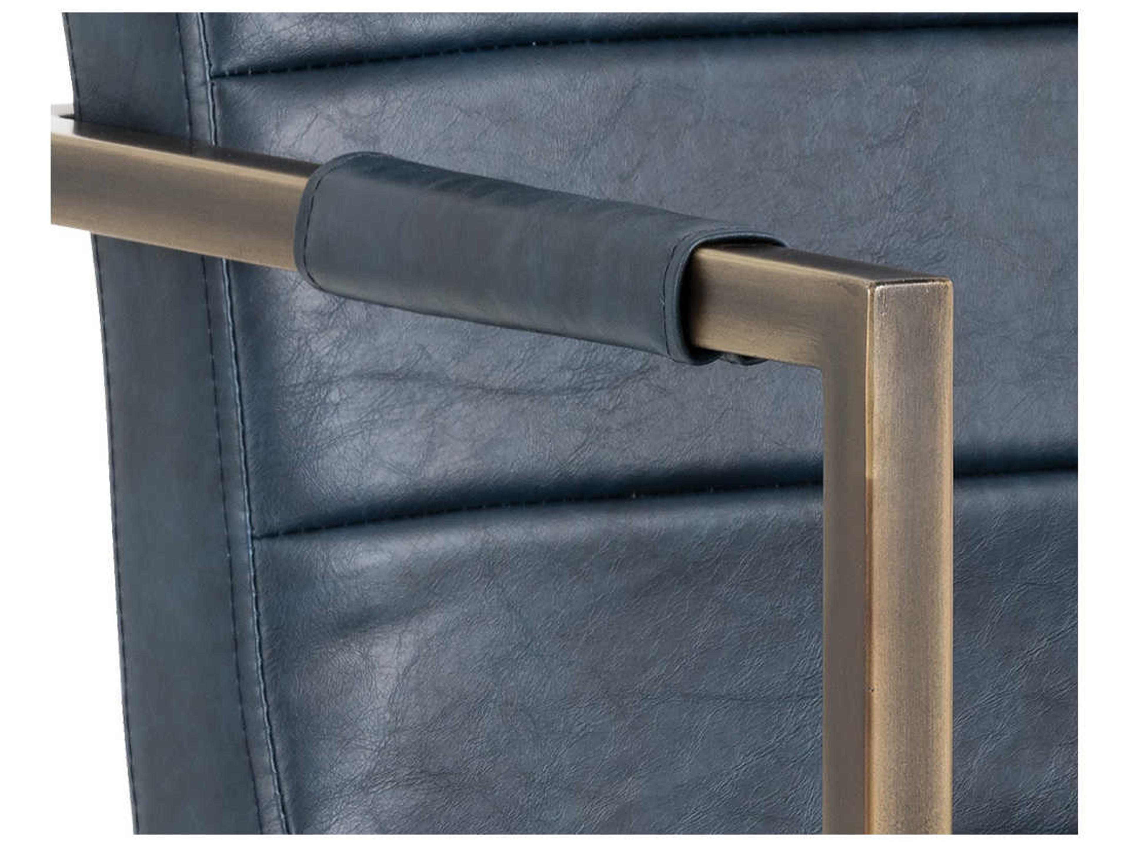 Sunpan Irongate Jafar Dining Armchair Vintage Blue