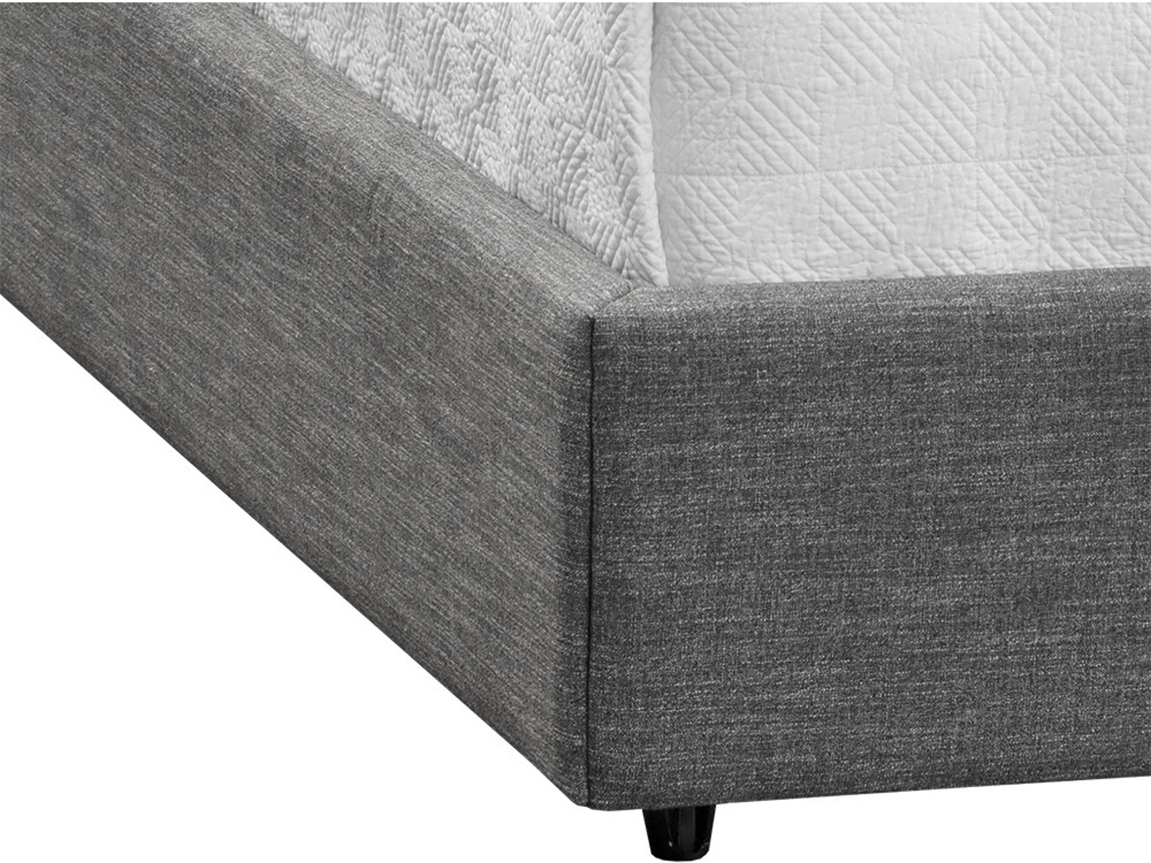 Sunpan 5west Emmit Quarry Grey Black Beech Wood Upholstered King Platform Bed