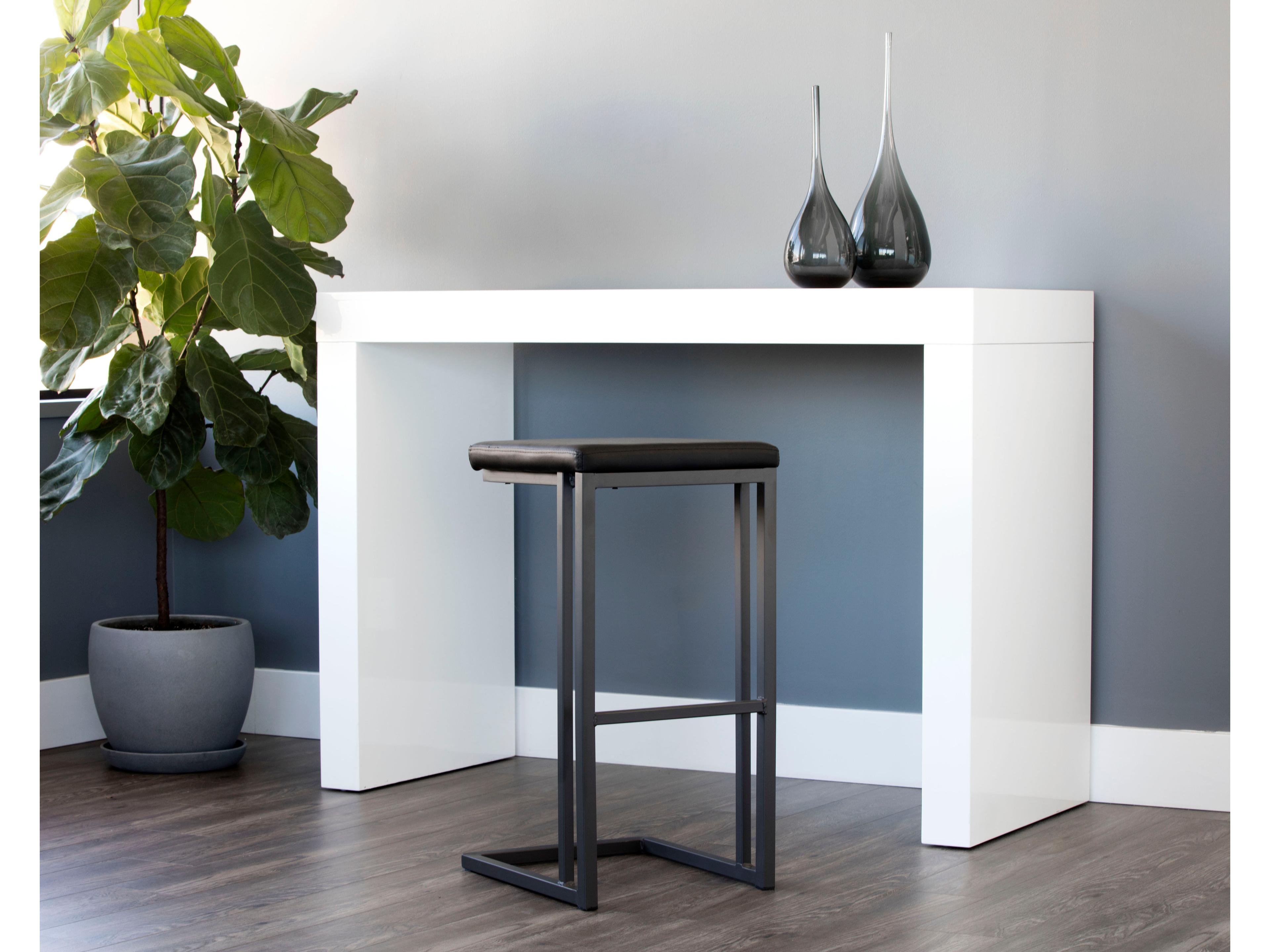 Sunpan Urban Unity 16" Boone Barstool Grey Onyx