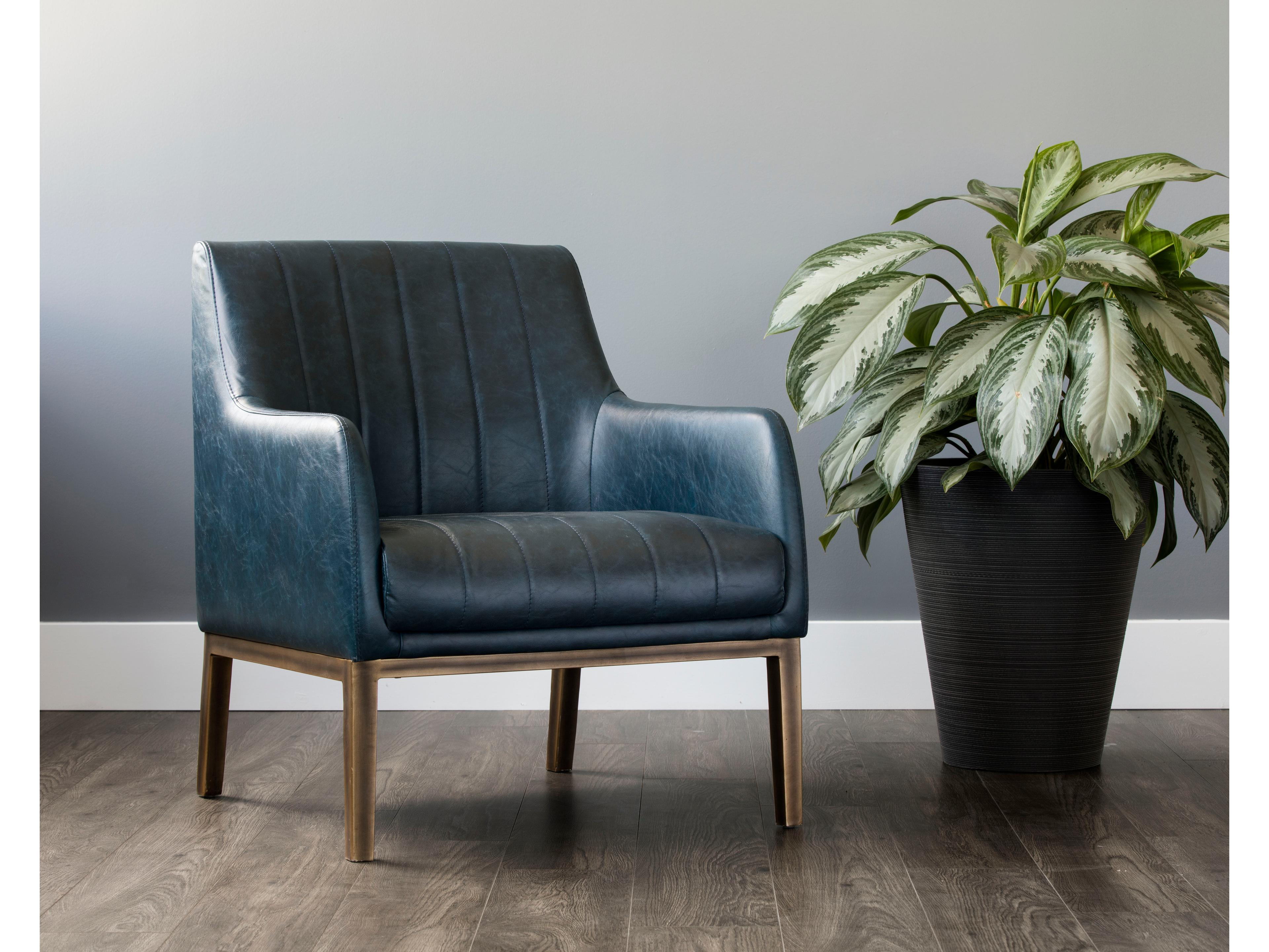 Sunpan Irongate Wolfe Blue Accent Chair