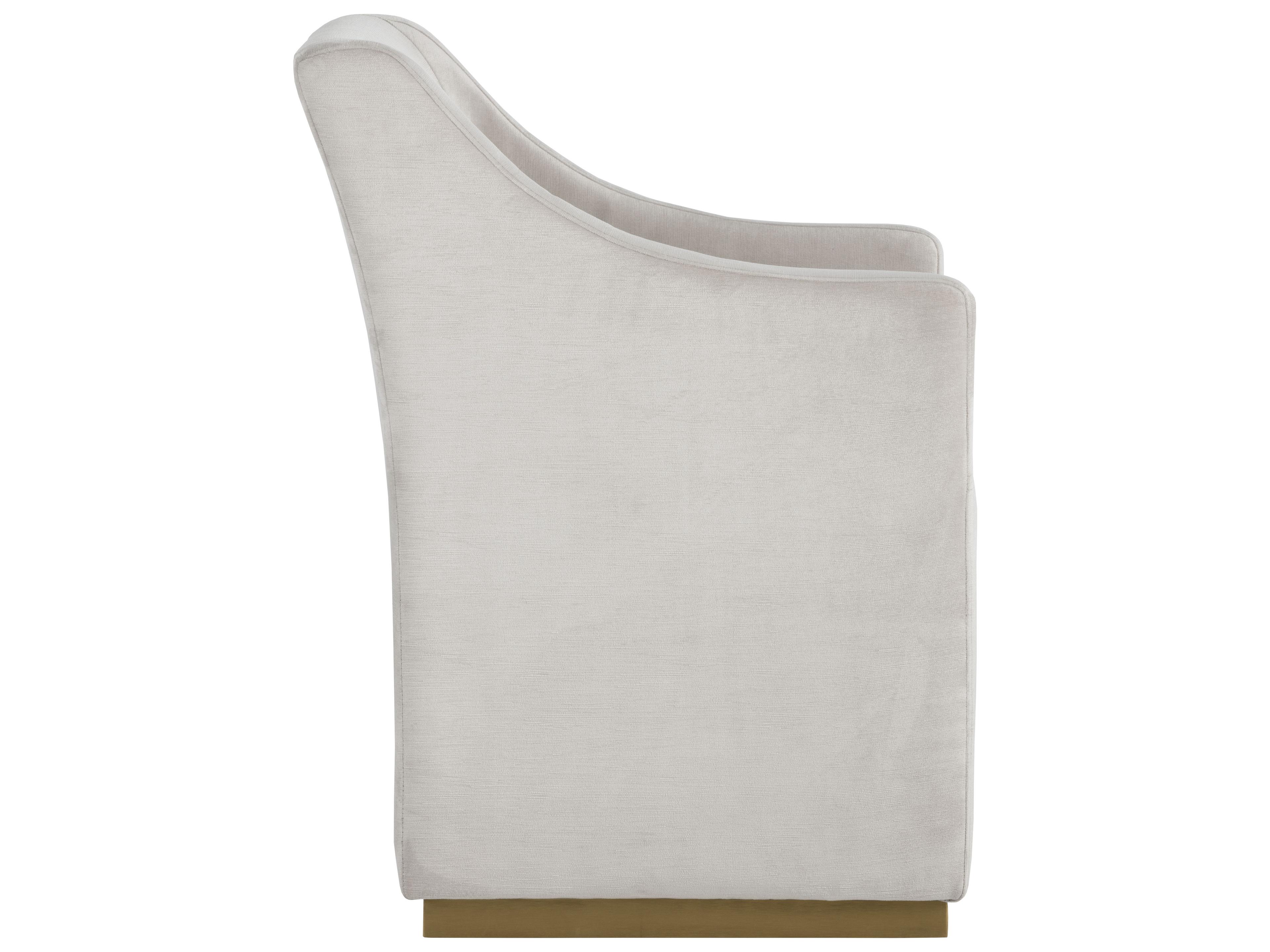 Sunpan Irongate Zane Wheeled Rolling Beige Fabric Accent Chair