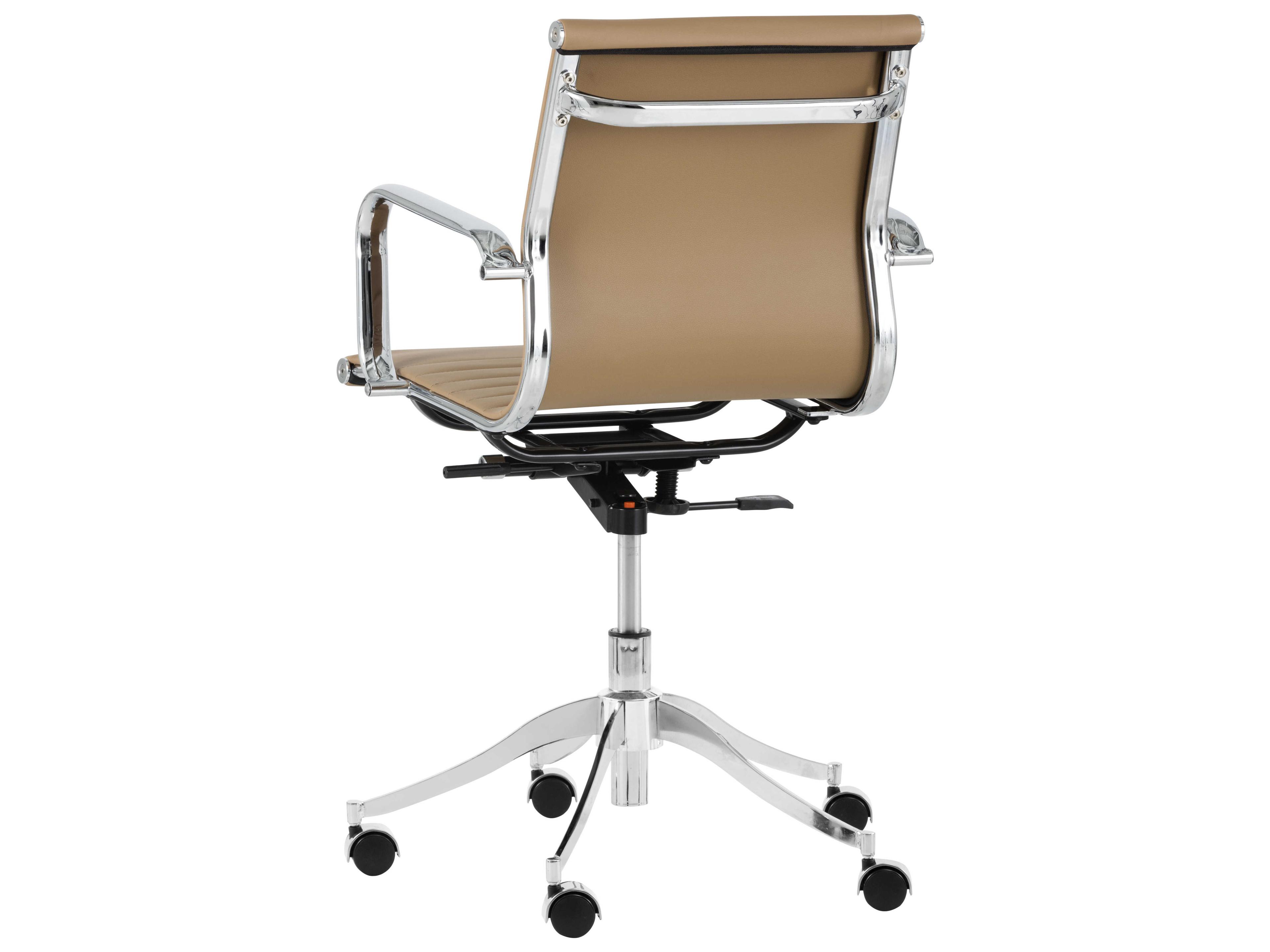 Sunpan Urban Unity Brown Faux Leather Adjustable Swivel Computer Office Chair