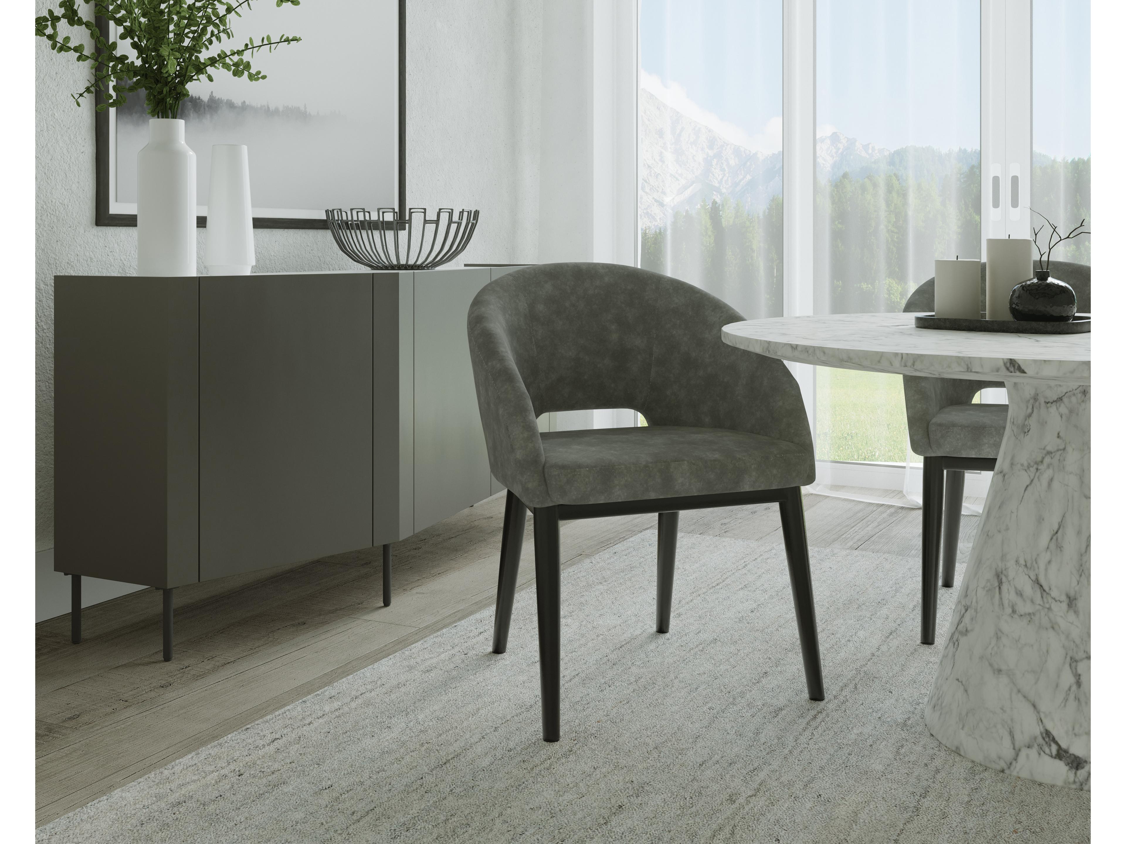 Sunpan Urban Unity Thatcher Gray Arm Dining Chair