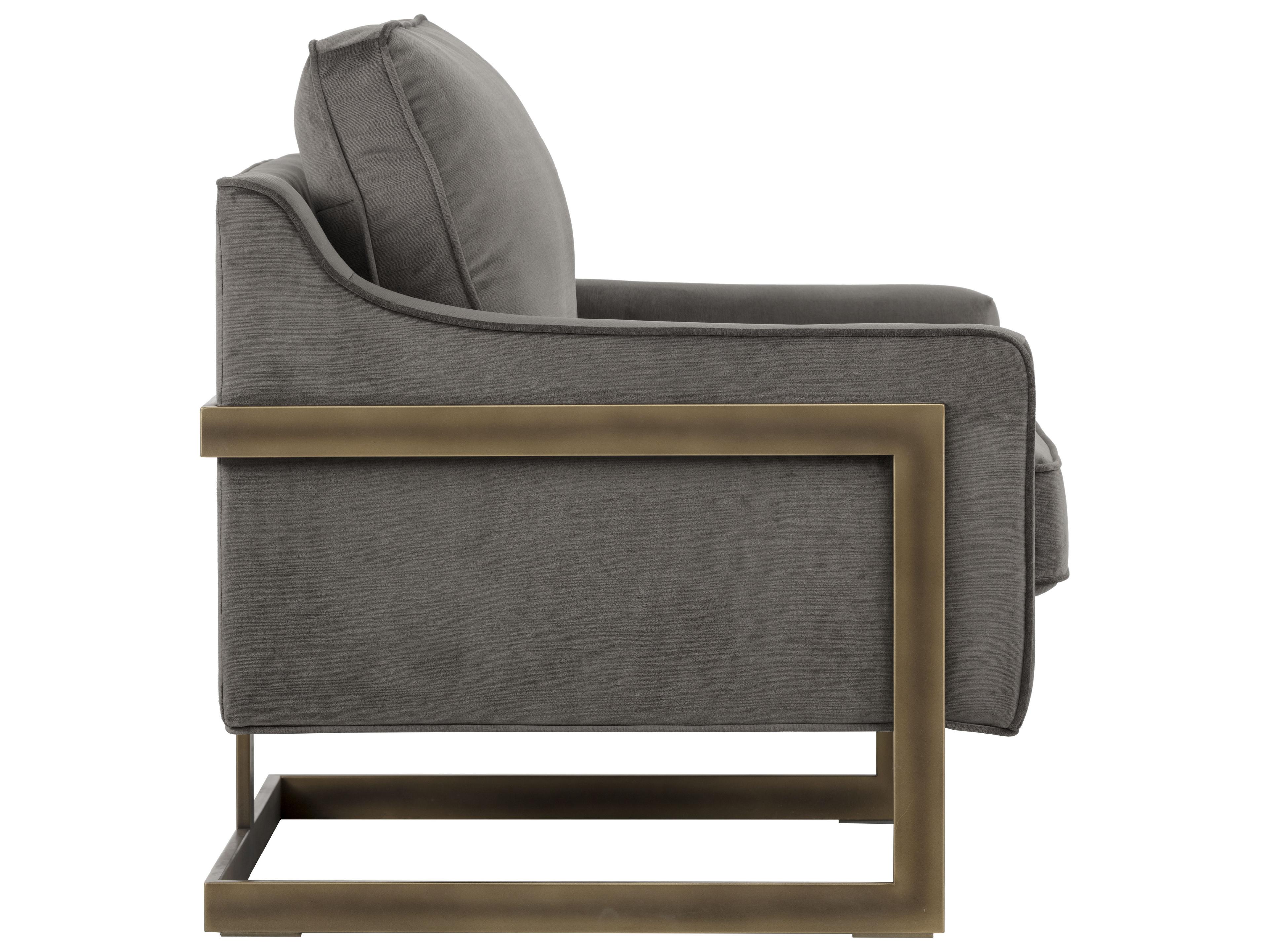 Sunpan Irongate Kalmin Gray Fabric Accent Chair