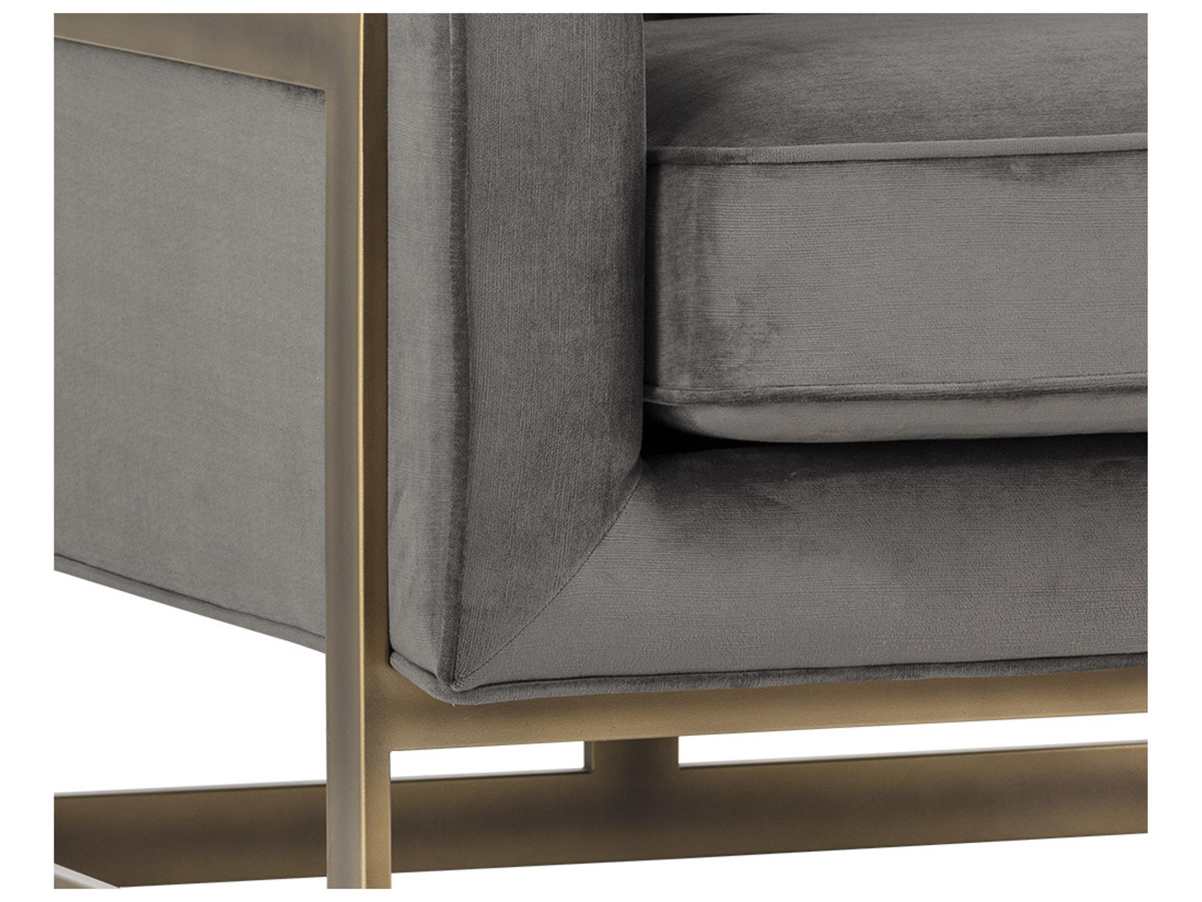 Sunpan Irongate Kalmin Gray Fabric Accent Chair