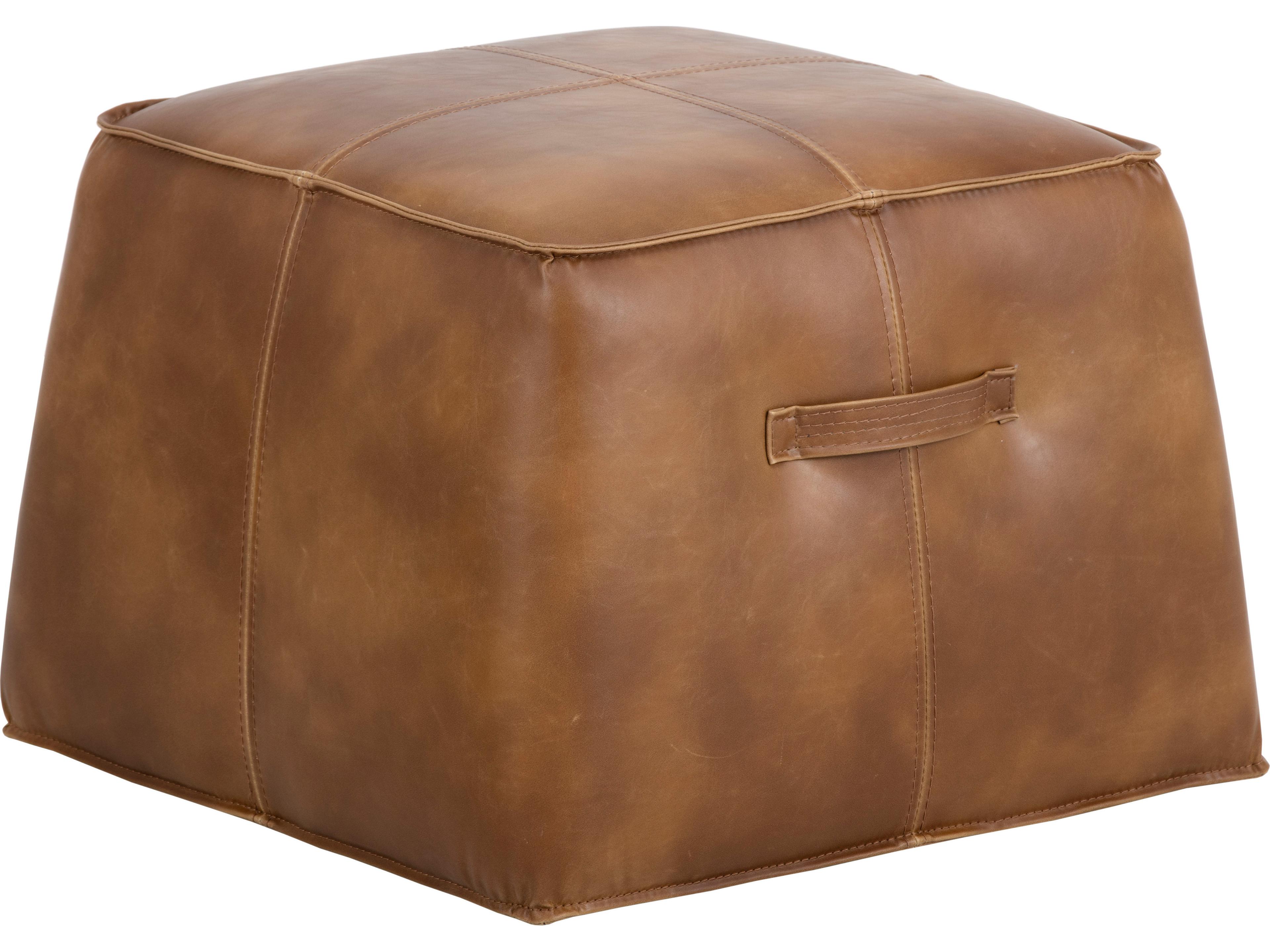 Sunpan Aspen Ottoman in Tobacco Tan