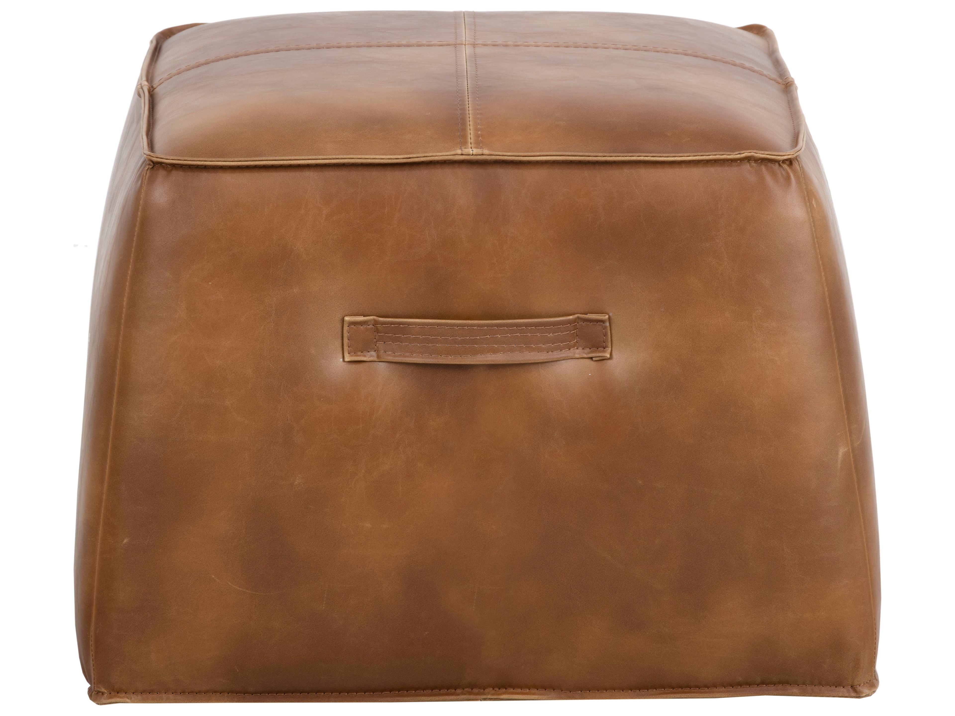 Sunpan Aspen Ottoman in Tobacco Tan