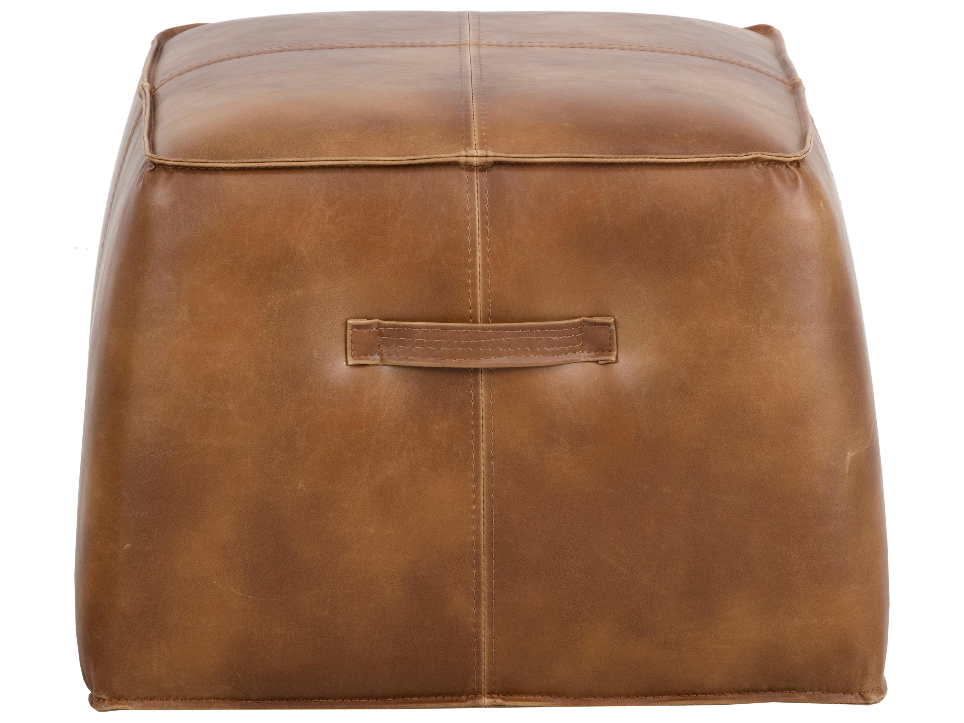 Sunpan Aspen Ottoman in Tobacco Tan