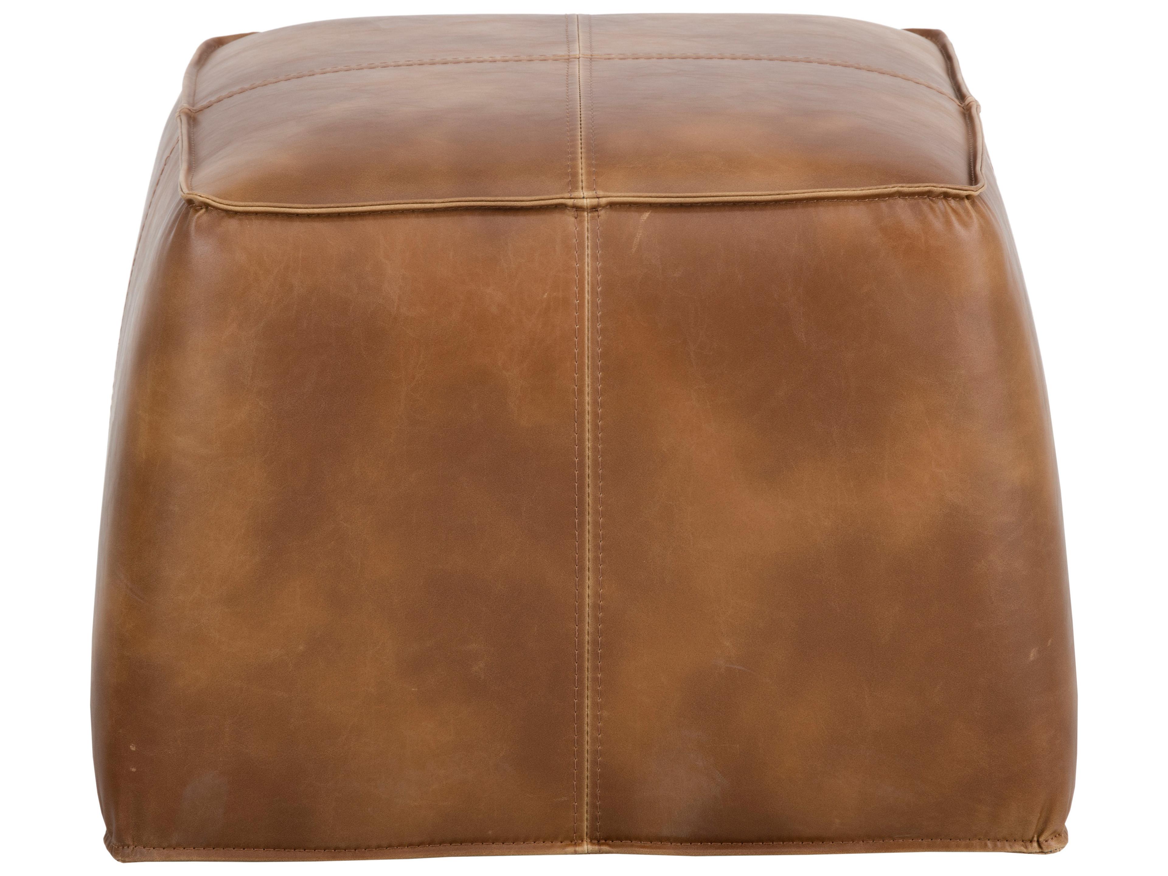 Sunpan Aspen Ottoman in Tobacco Tan