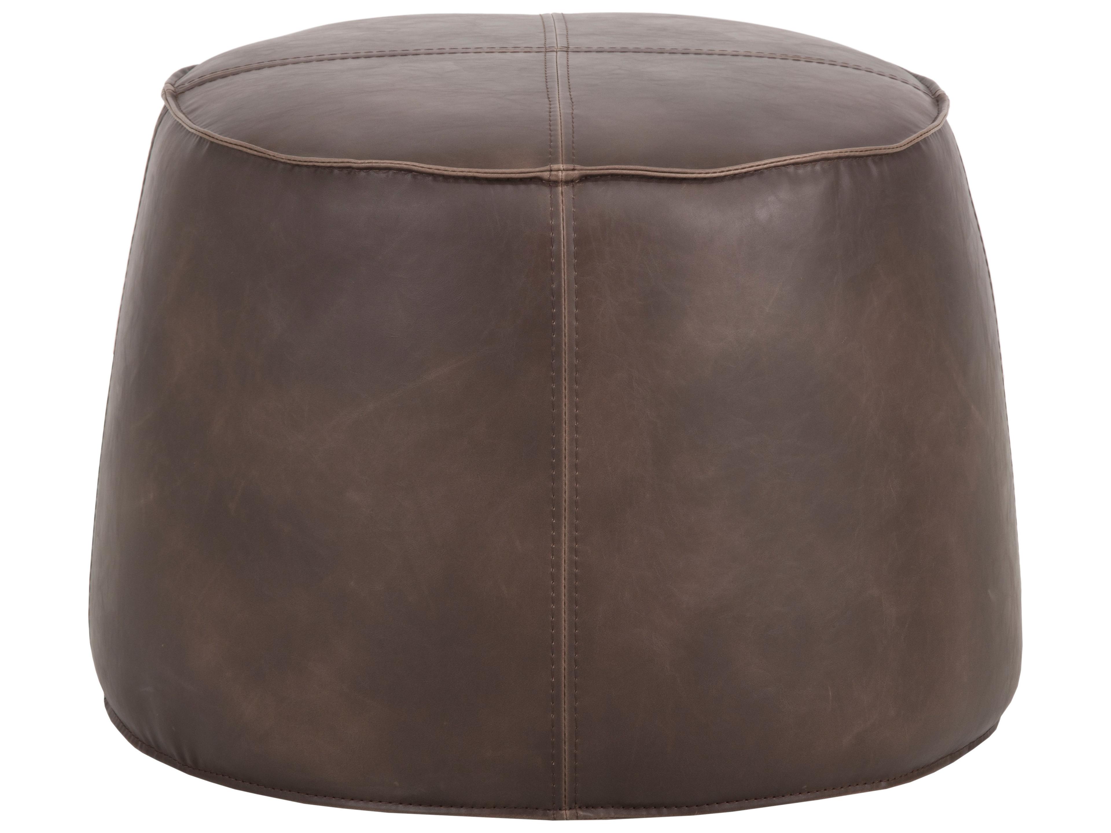 Sunpan Mitchell Ottoman in Havana Dark Brown