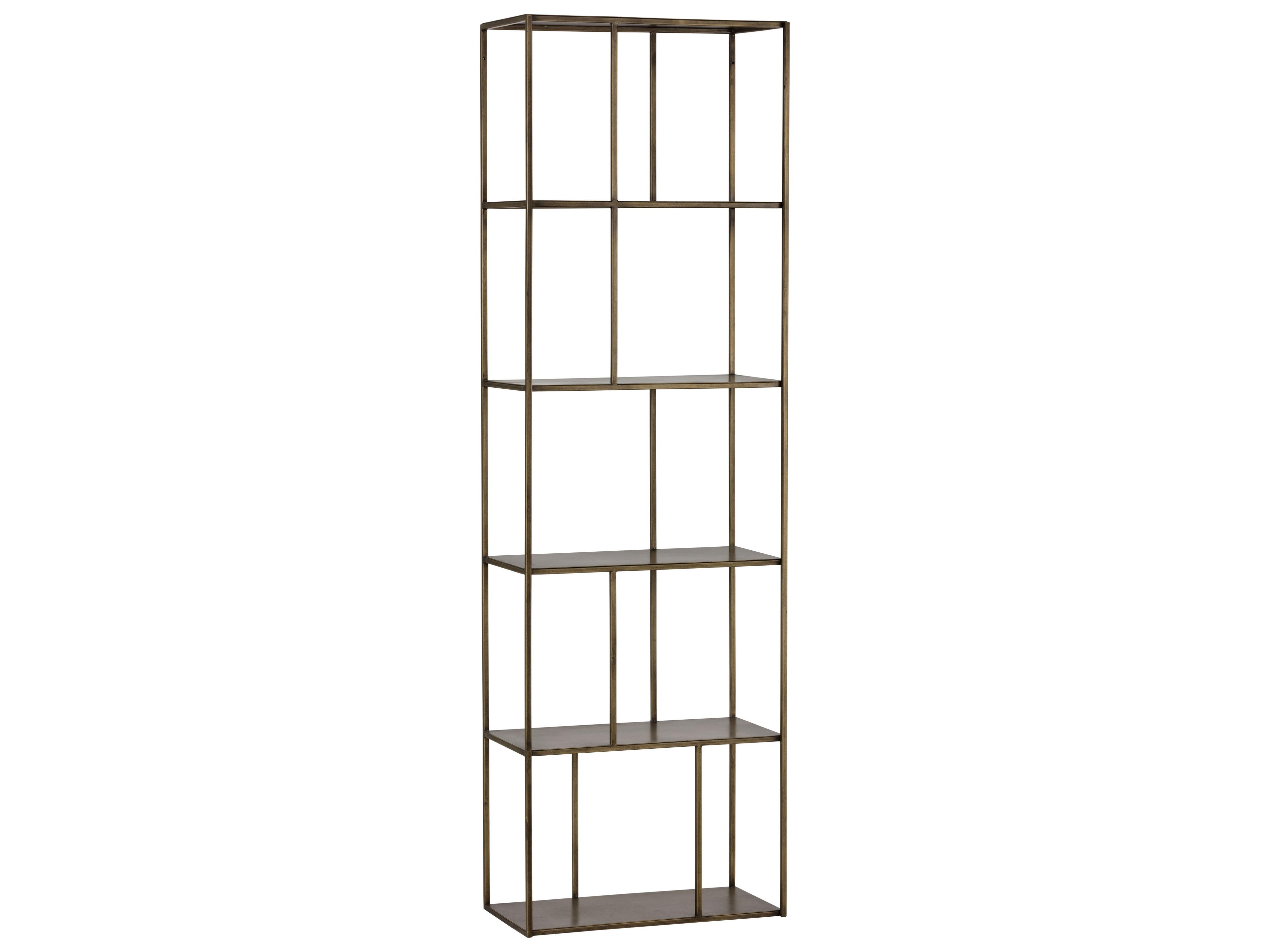Mixt Bookcase in Gold Antique Brass