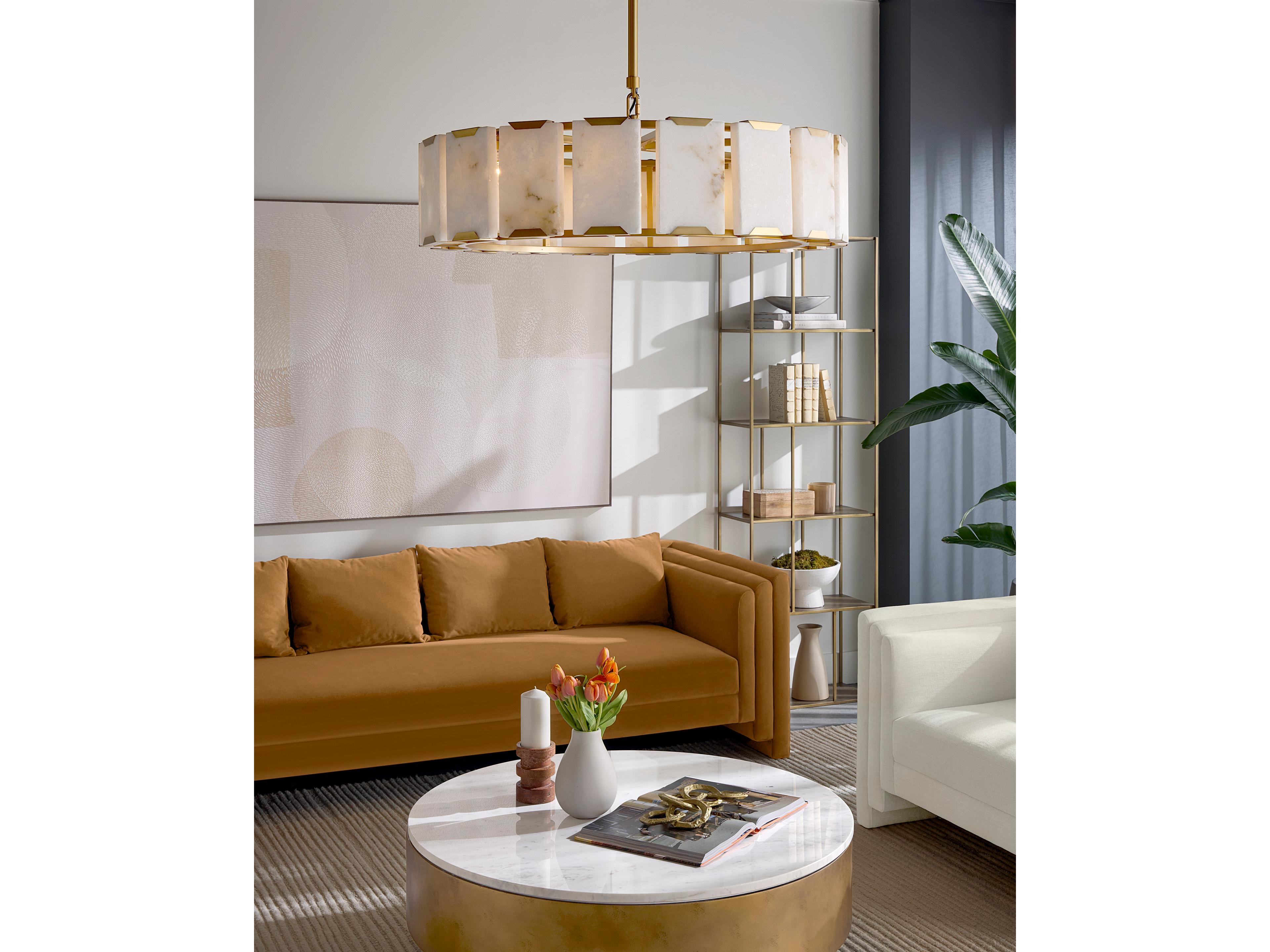 Sunpan Mixt Gold Antique Brass Bookcase