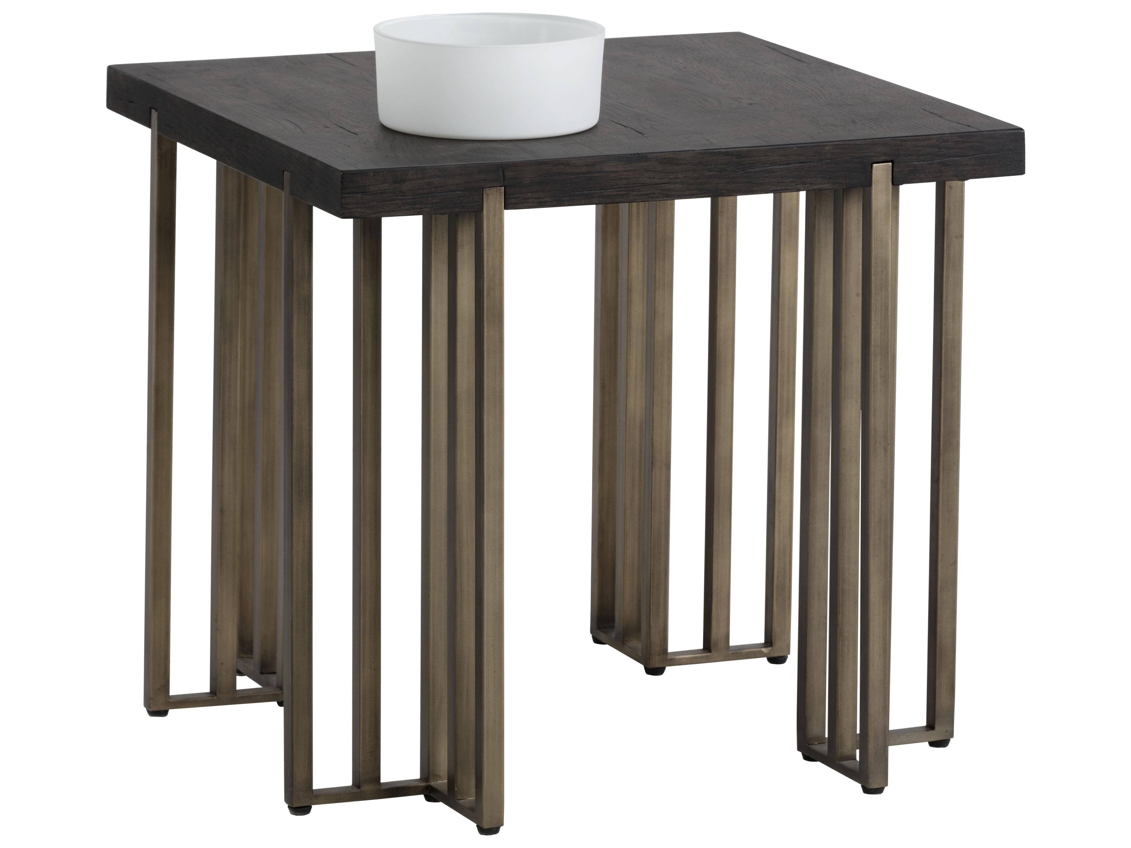 Mixt Square Wood Brown End Table