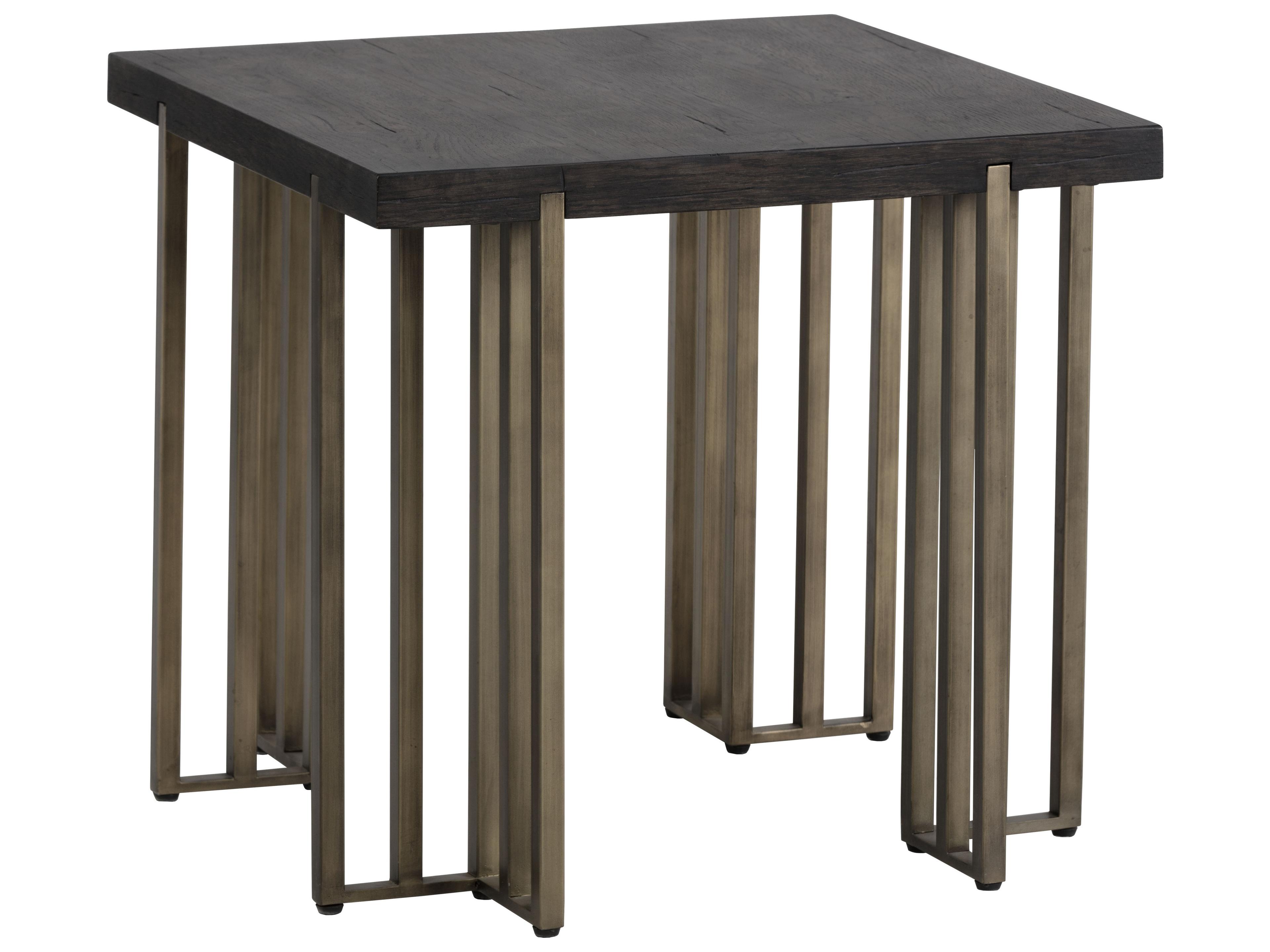 Sunpan Mixt Square Wood Brown End Table