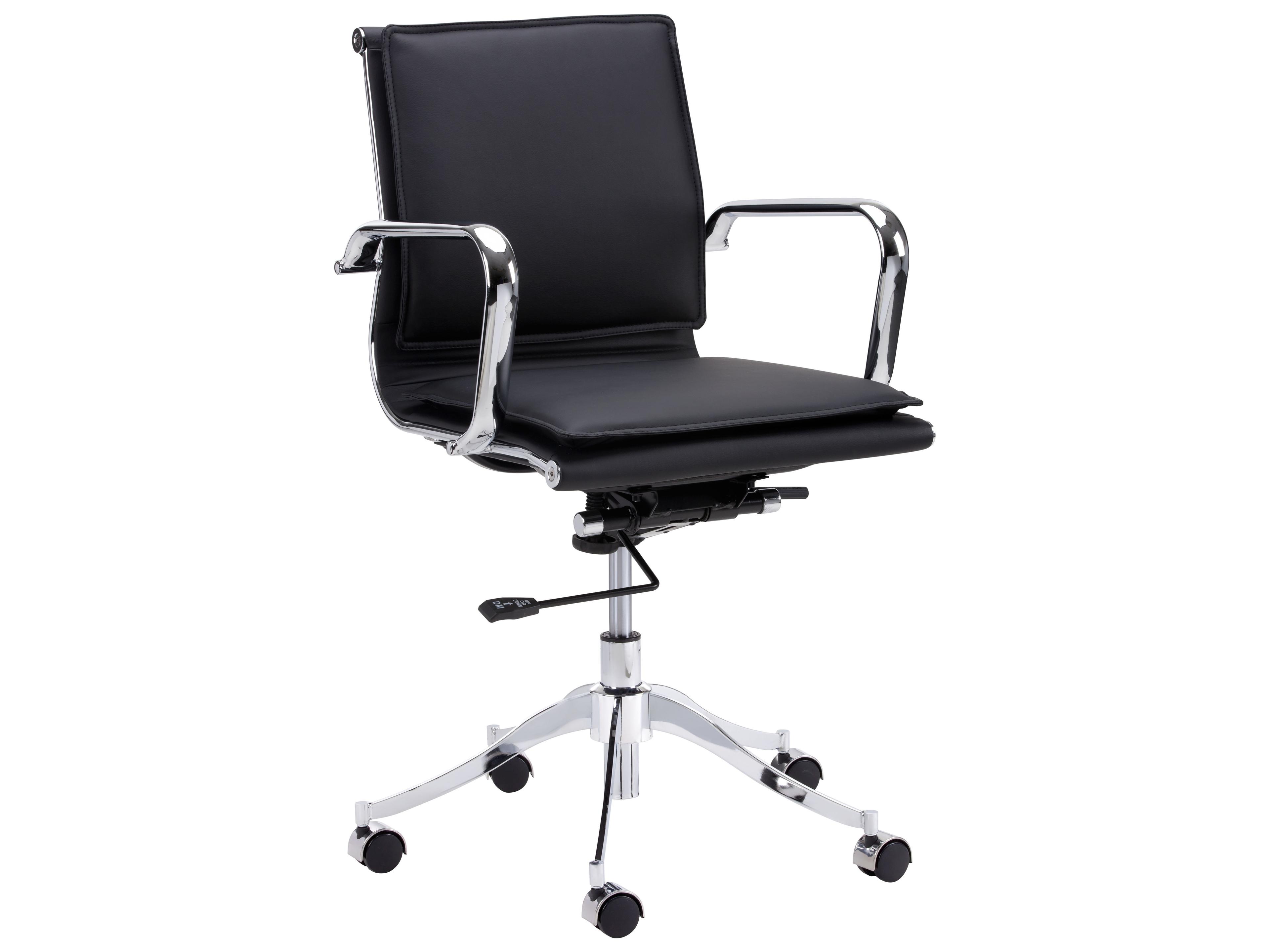 Morgan Office Chair in Onyx Faux Leather