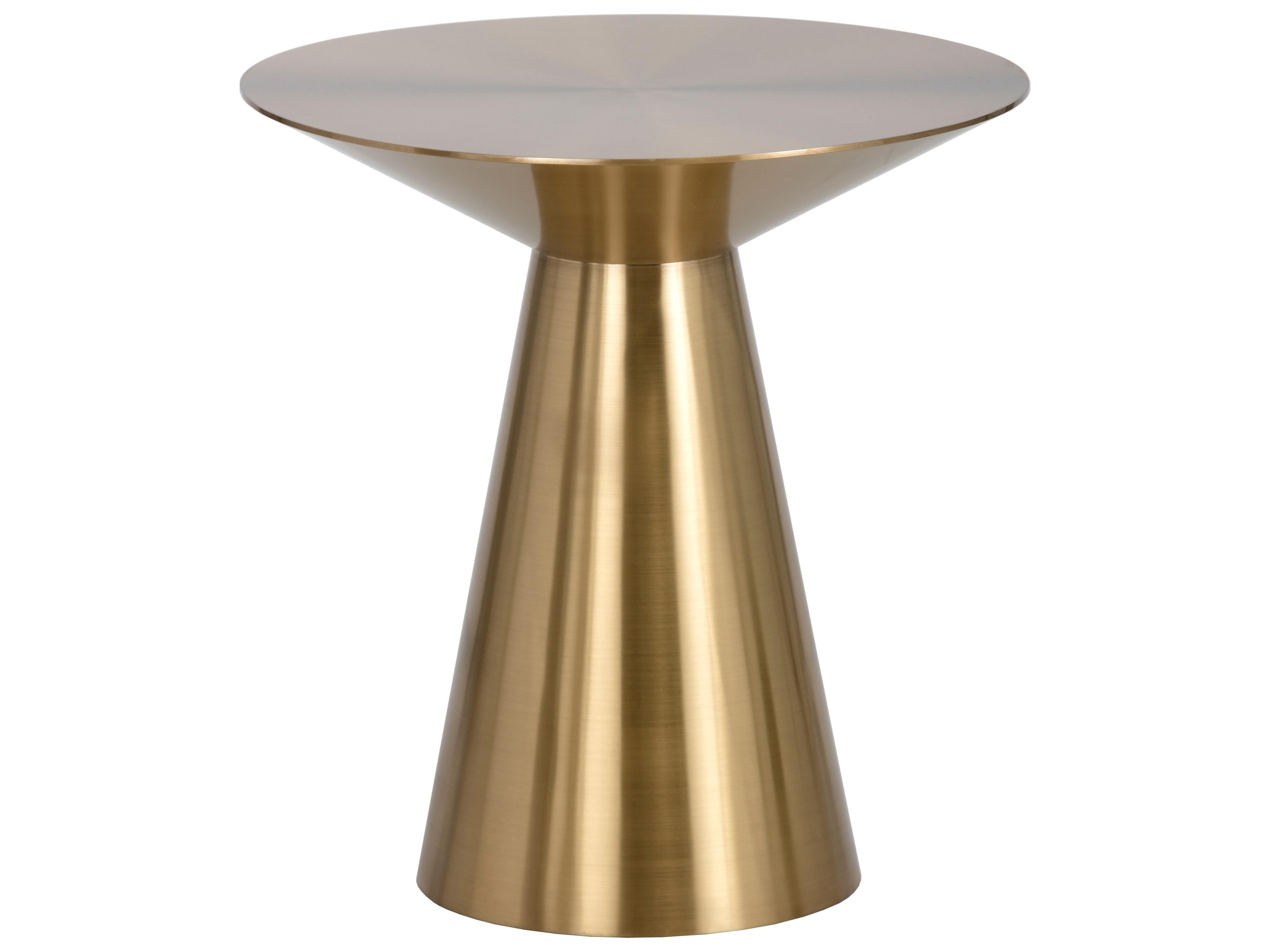 Carmel Ikon Side Table in Brushed Gold
