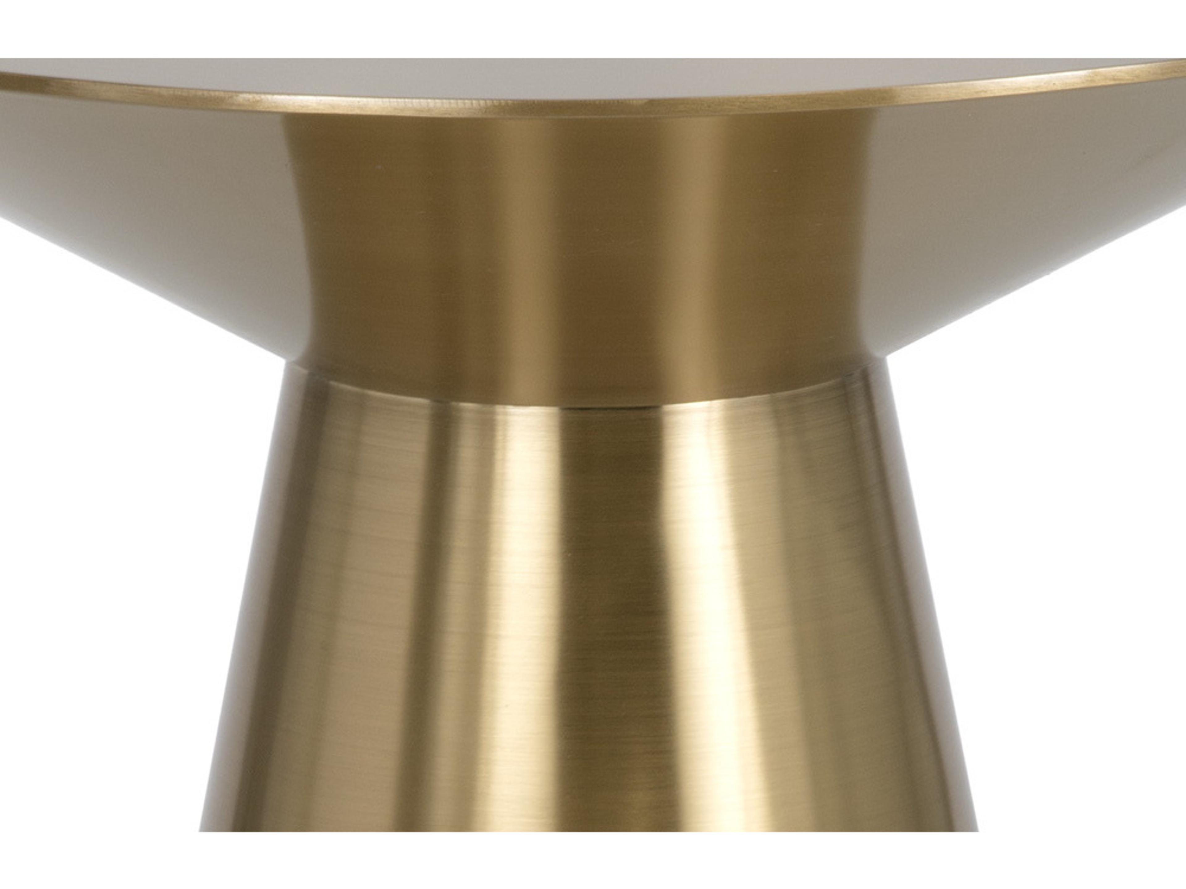 Sunpan Ikon Carmel Round Metal Gold End Table