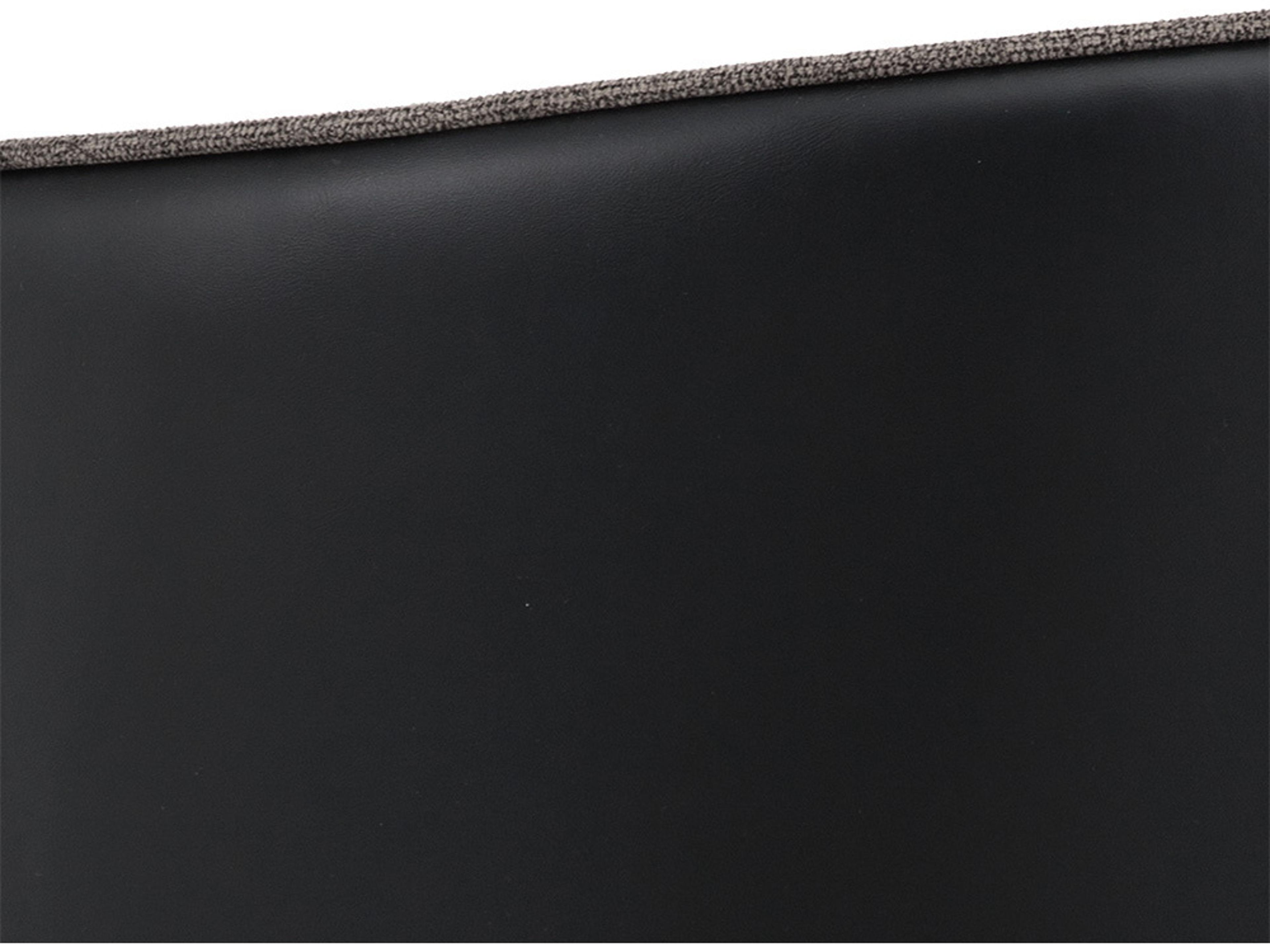 Sunpan Ikon Asher Leather Gray Upholstered Arm Dining Chair