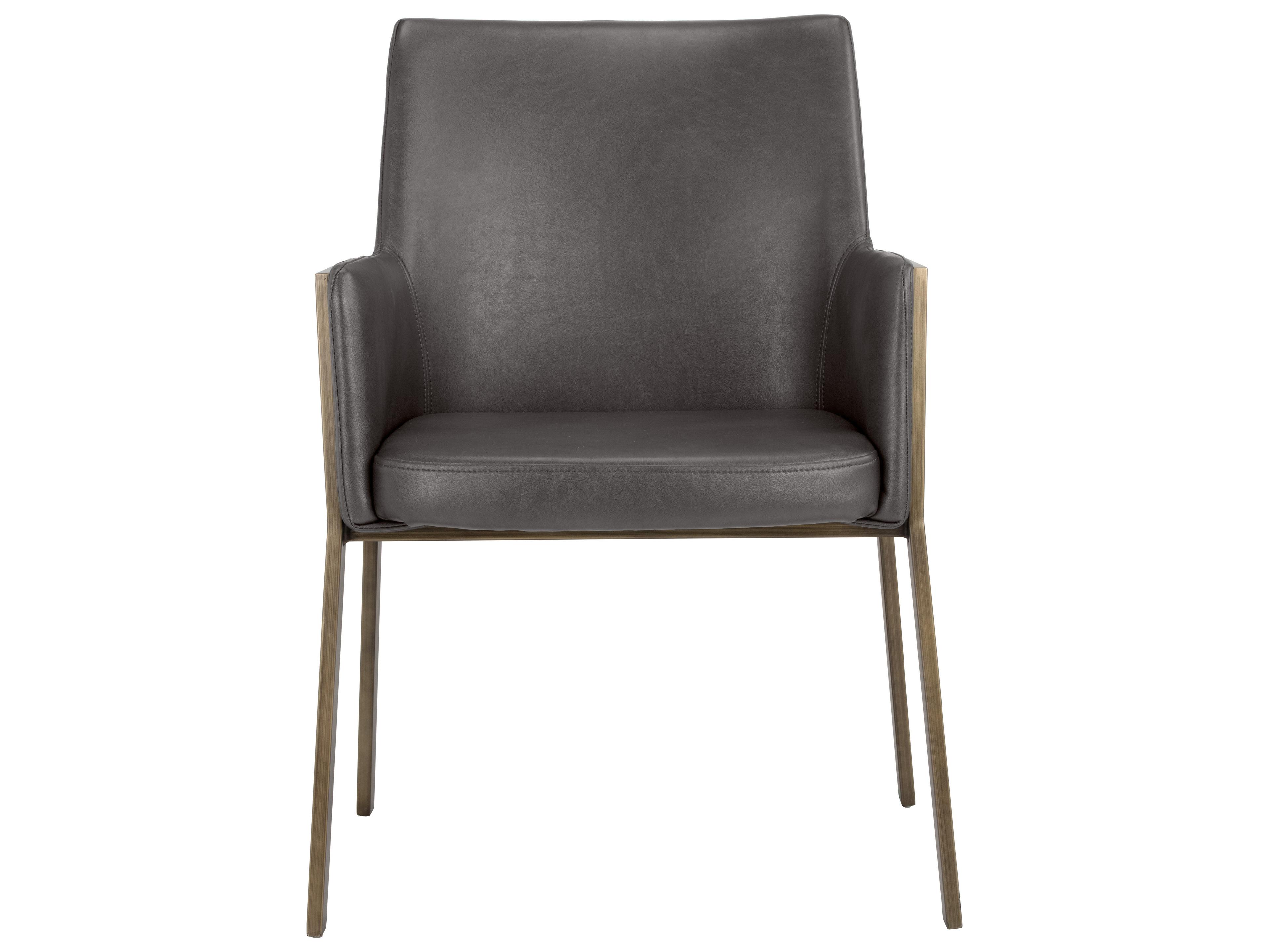 Sunpan Ikon Bernadette Gray Arm Dining Chair