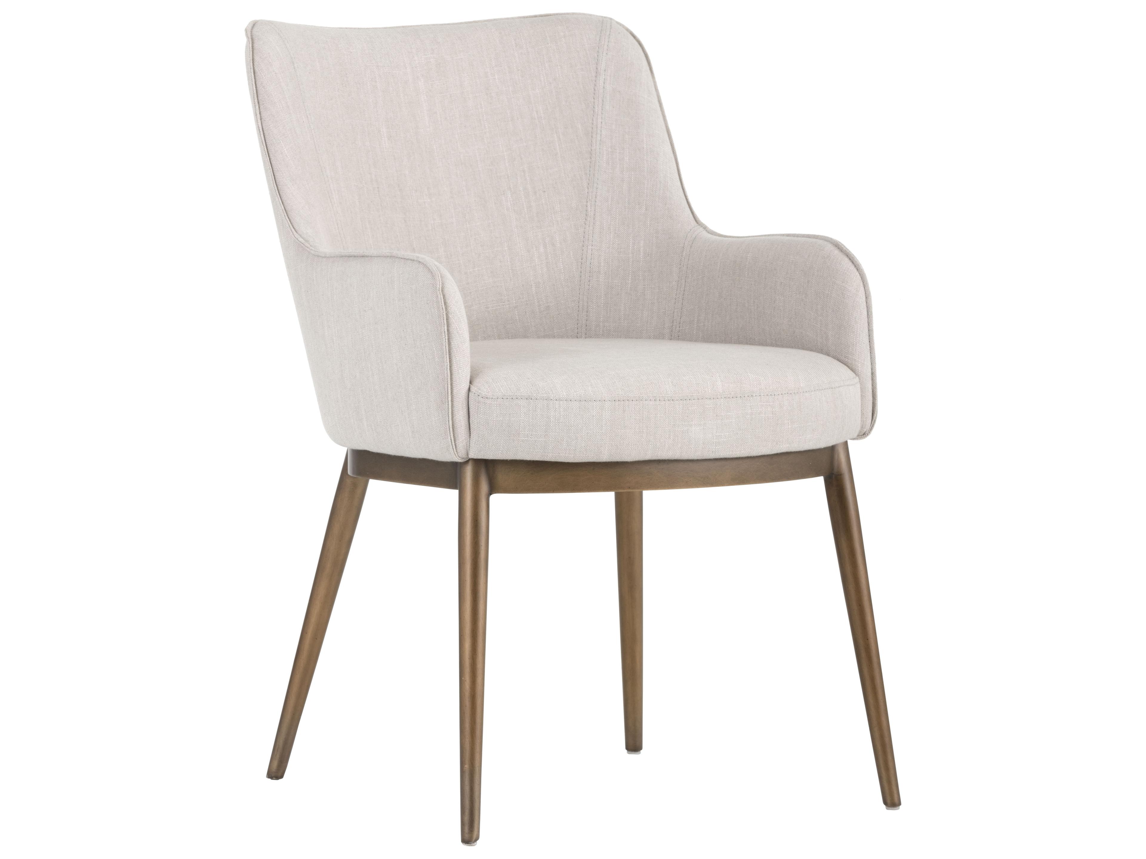 Franklin Dining Armchair in Beige Linen