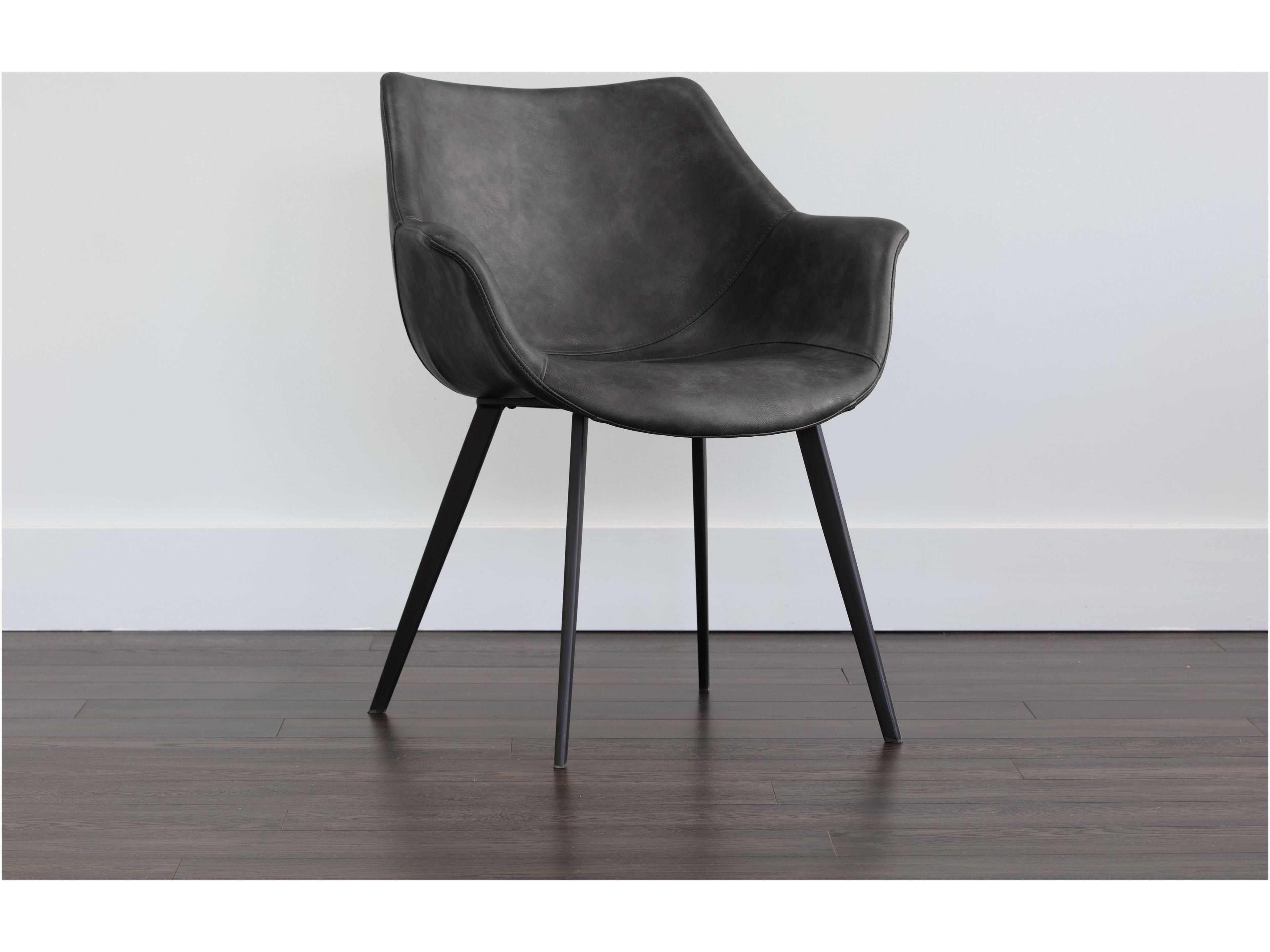 Sunpan Junction Mason Gray Arm Dining Chair