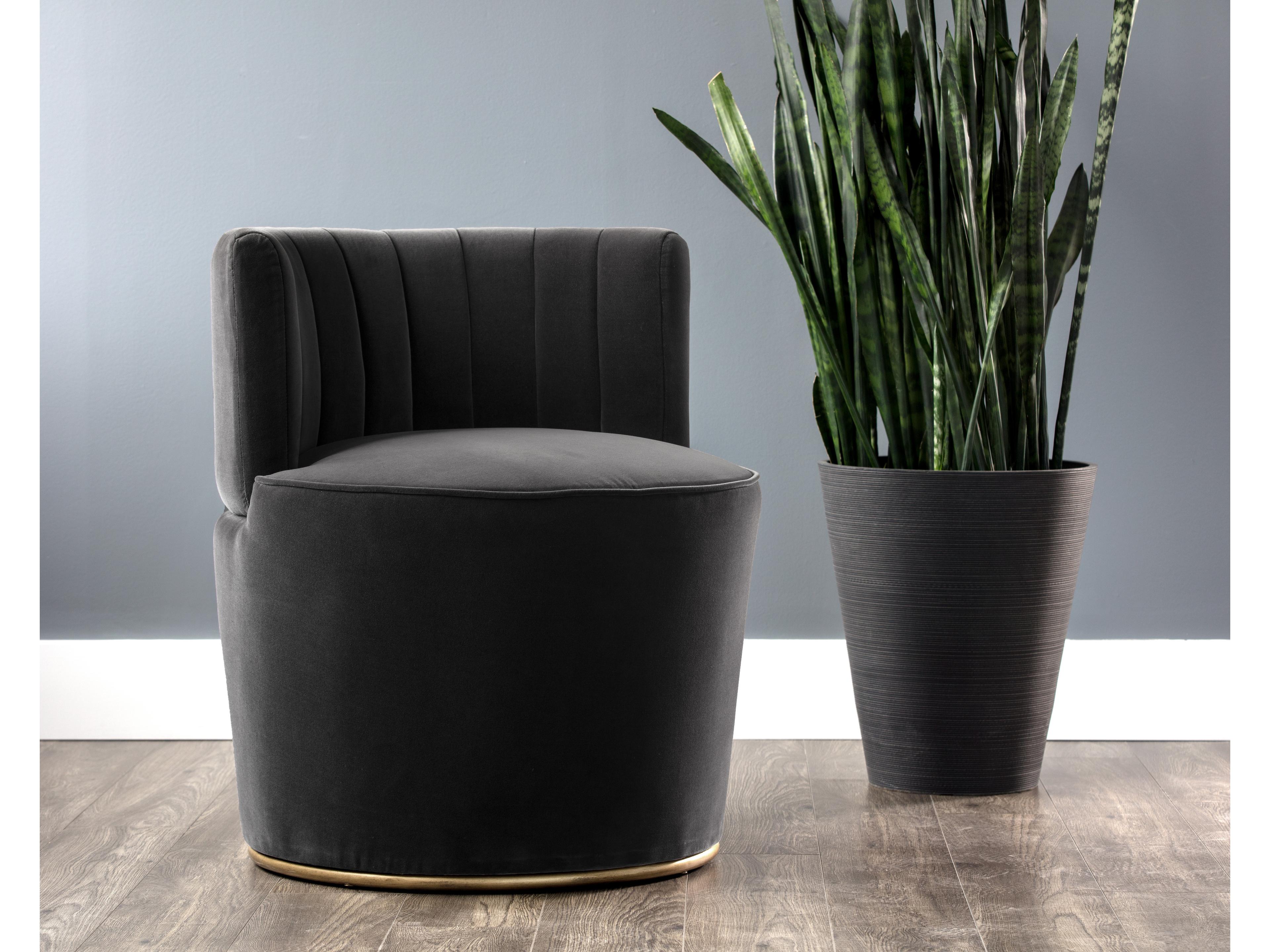 Sunpan Mixt August Gray Fabric Accent Chair