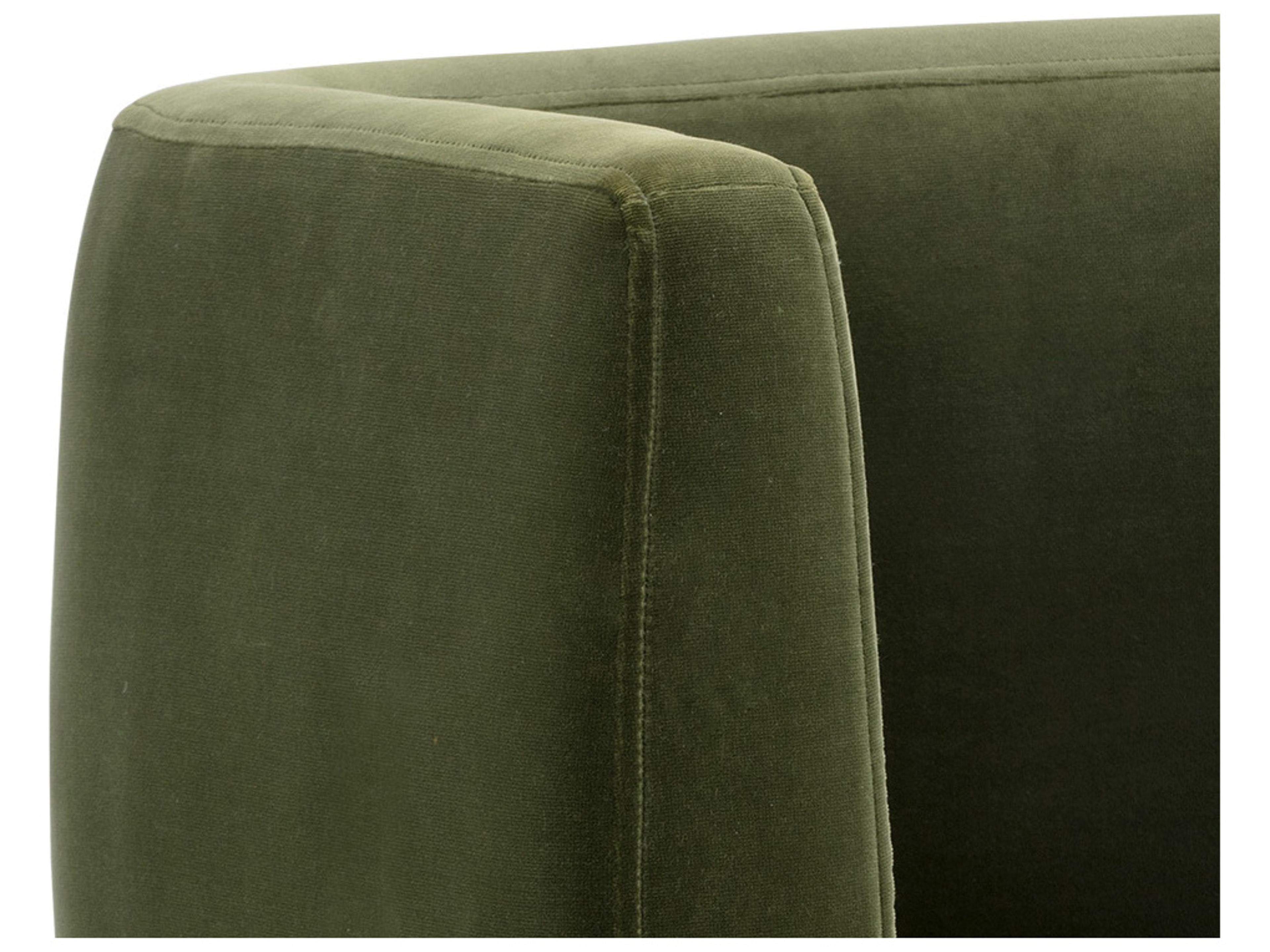 Sunpan Mixt Gala Green Upholstered Arm Dining Chair