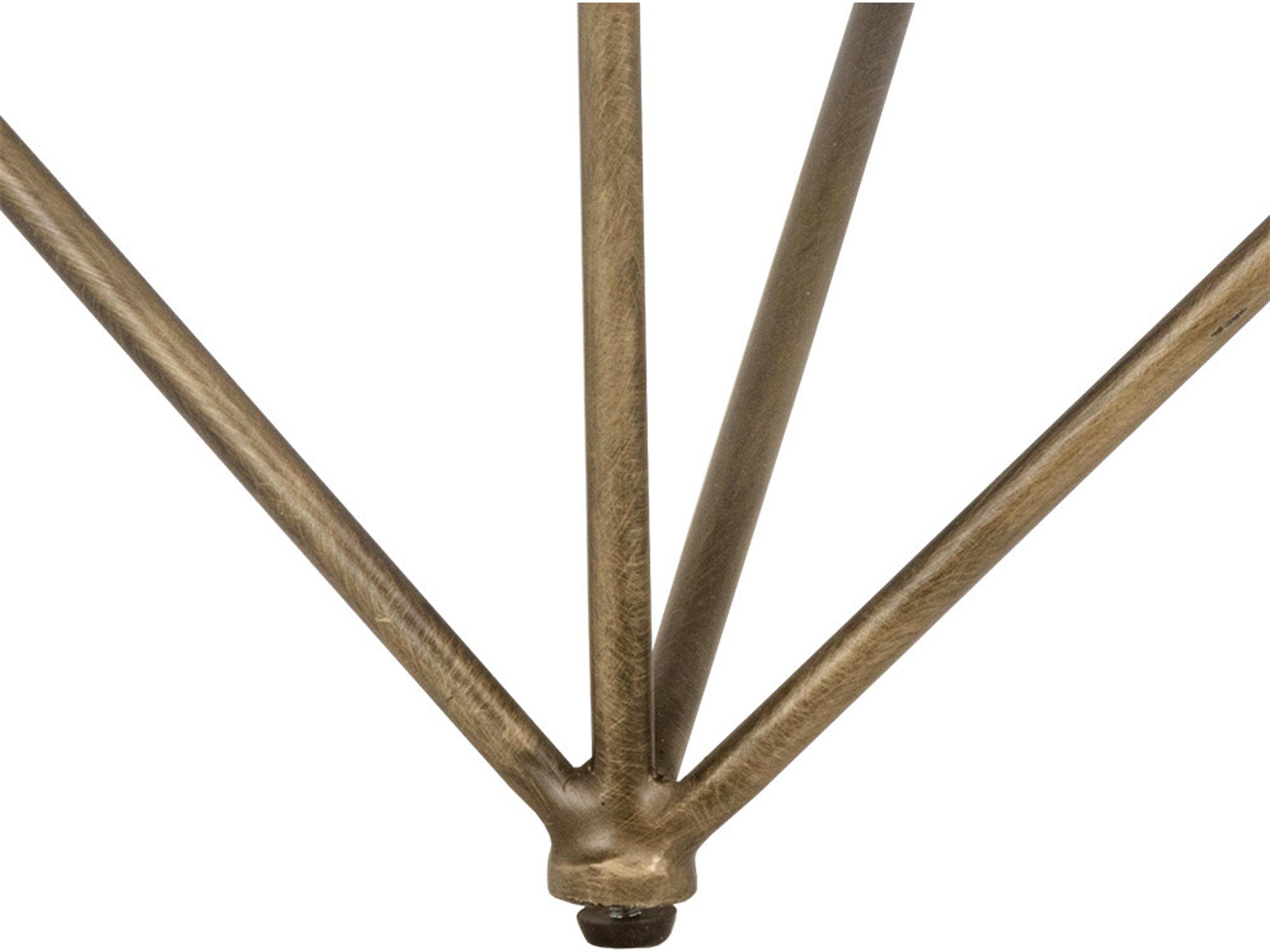 Sunpan Ikon Skyy Round Marble White Antique Brass Coffee Table