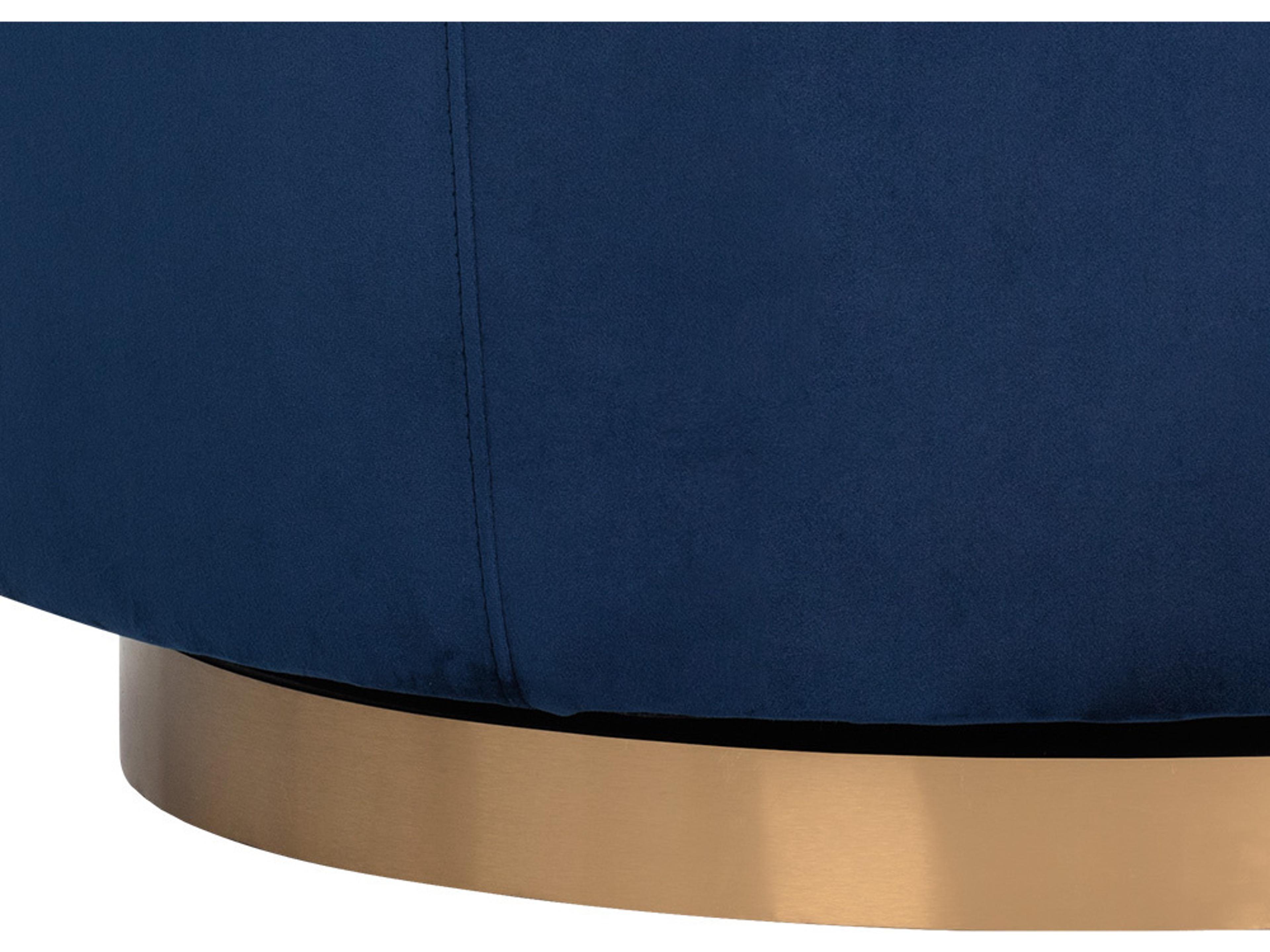 Sunpan Hazel Swivel Blue Fabric Accent Chair