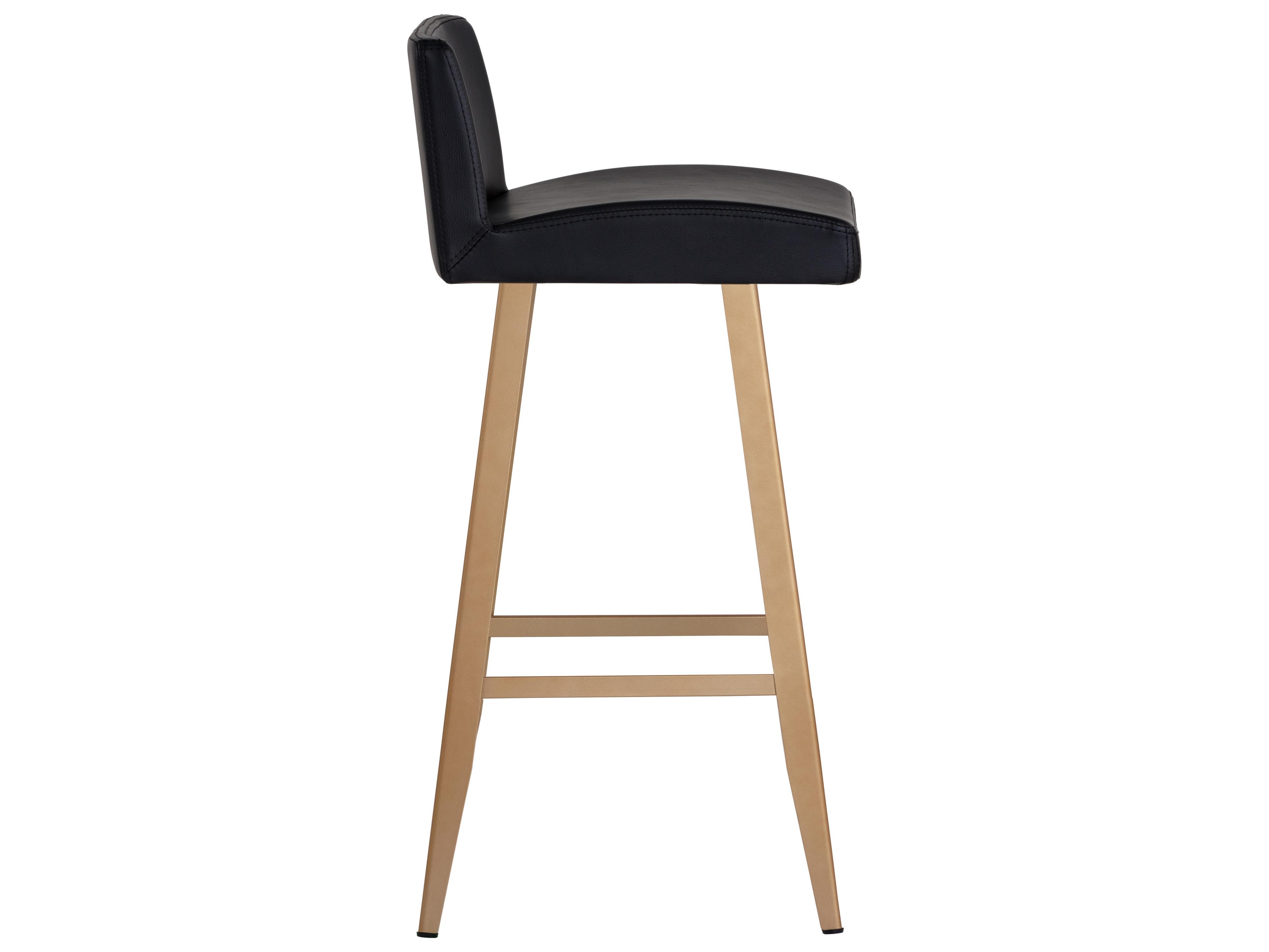 Sunpan Urban Unity Dani Onyx Champagne Gold Counter Stool
