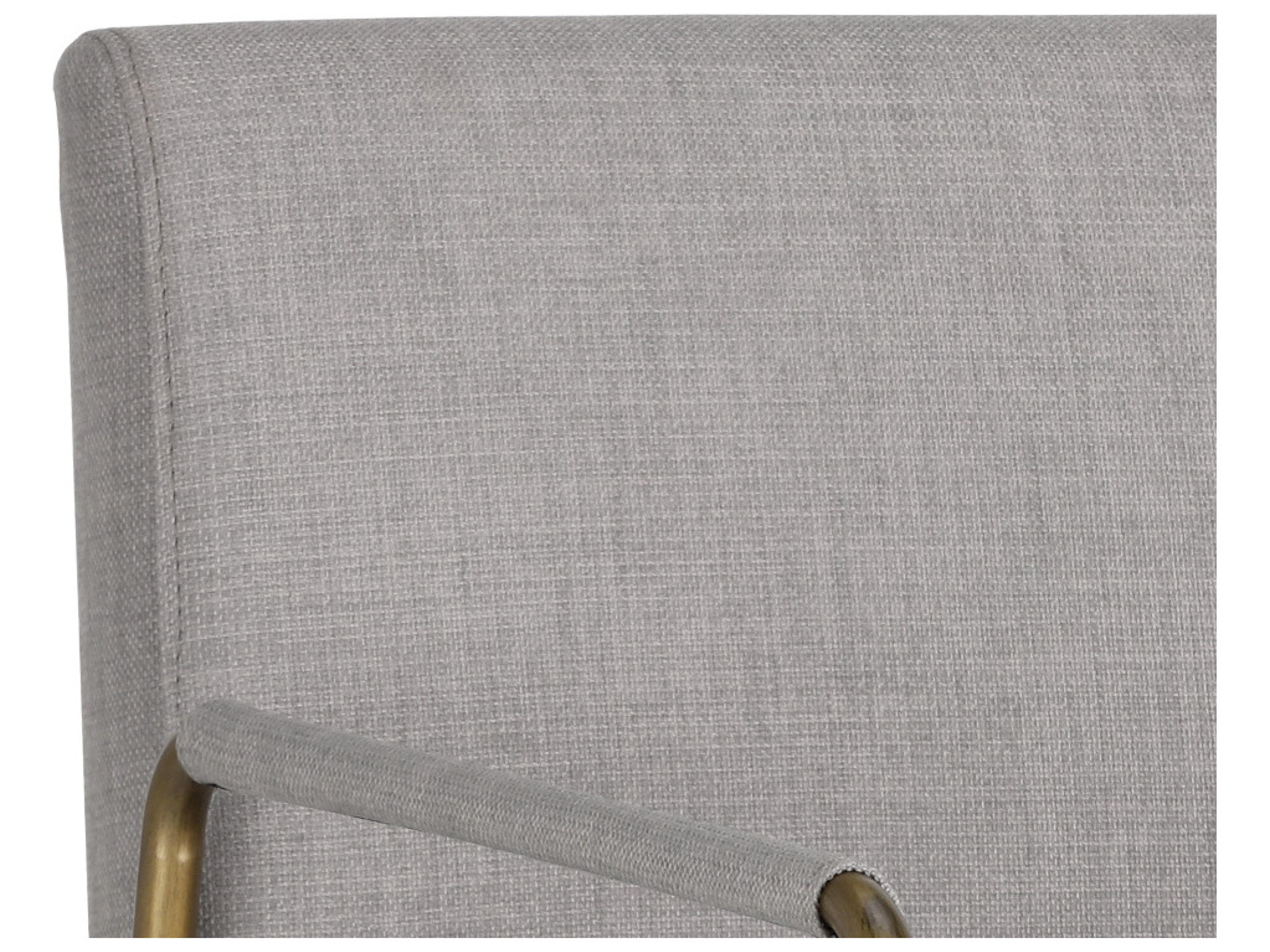 Sunpan Zenn Balford Gray Upholstered Arm Dining Chair