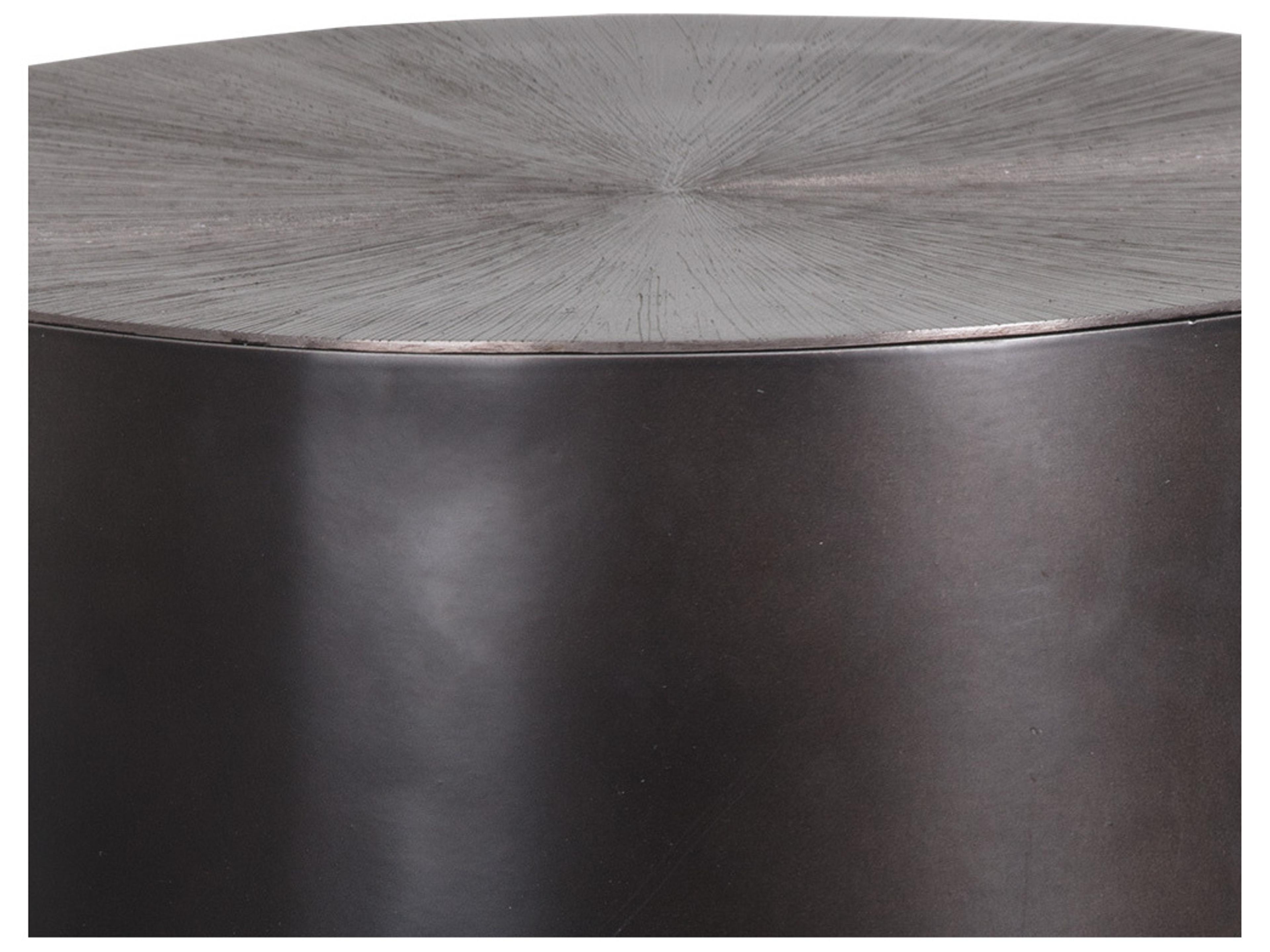 Sunpan Creed Round Gunmetal End Table