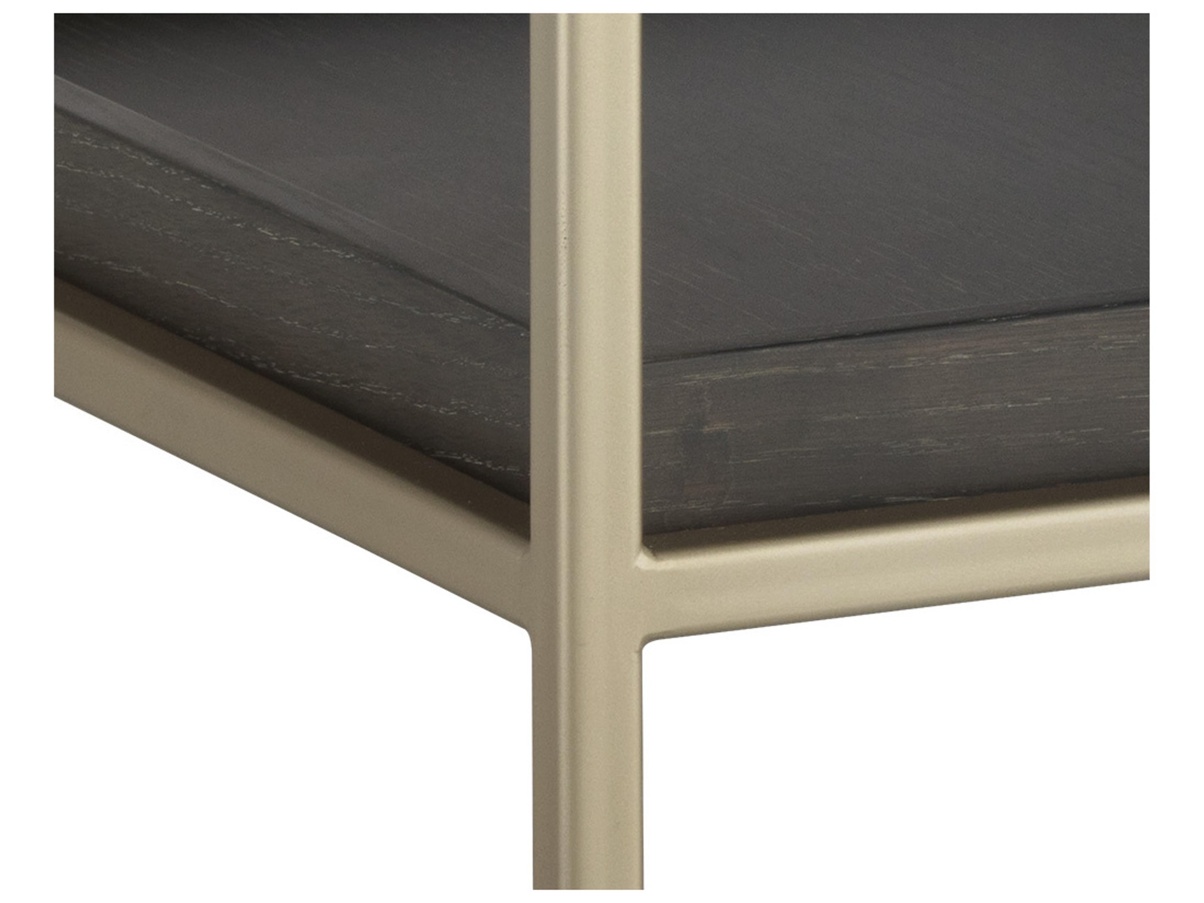 Sunpan Artezia Arden Square Marble Grey Gold End Table