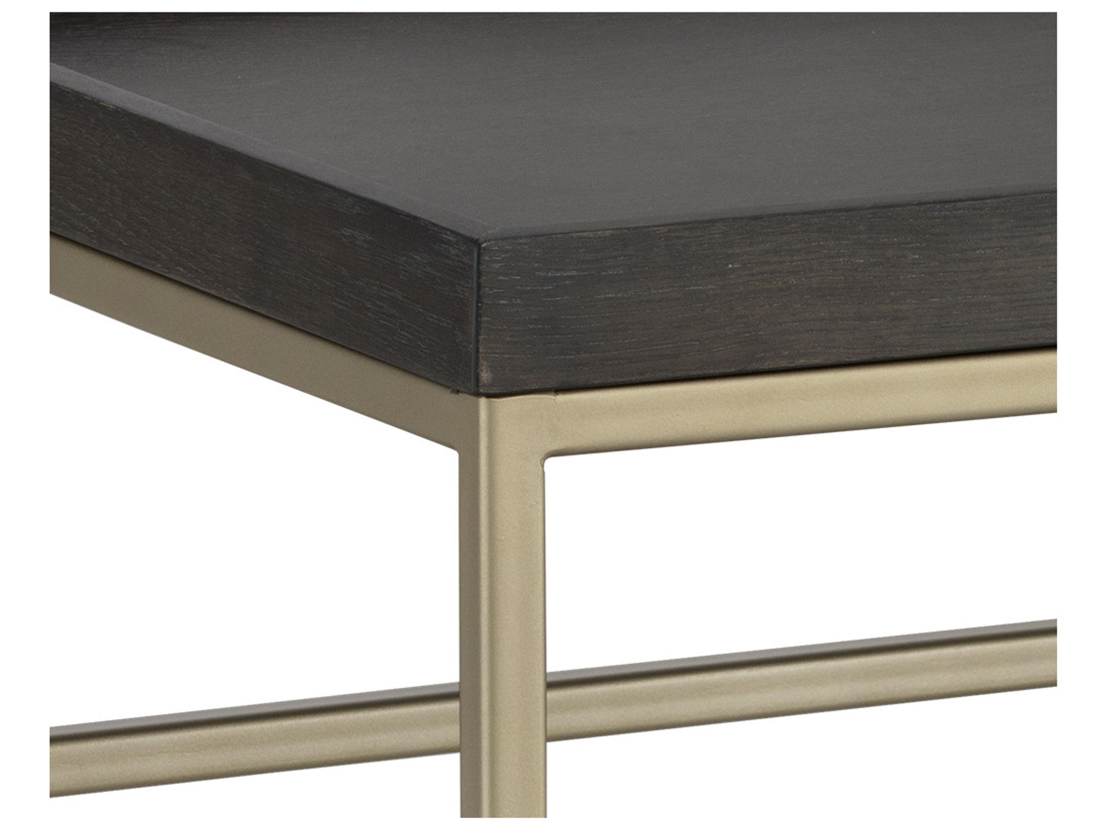 Sunpan Artezia Arden Rectangular Wood Grey Gold Coffee Table