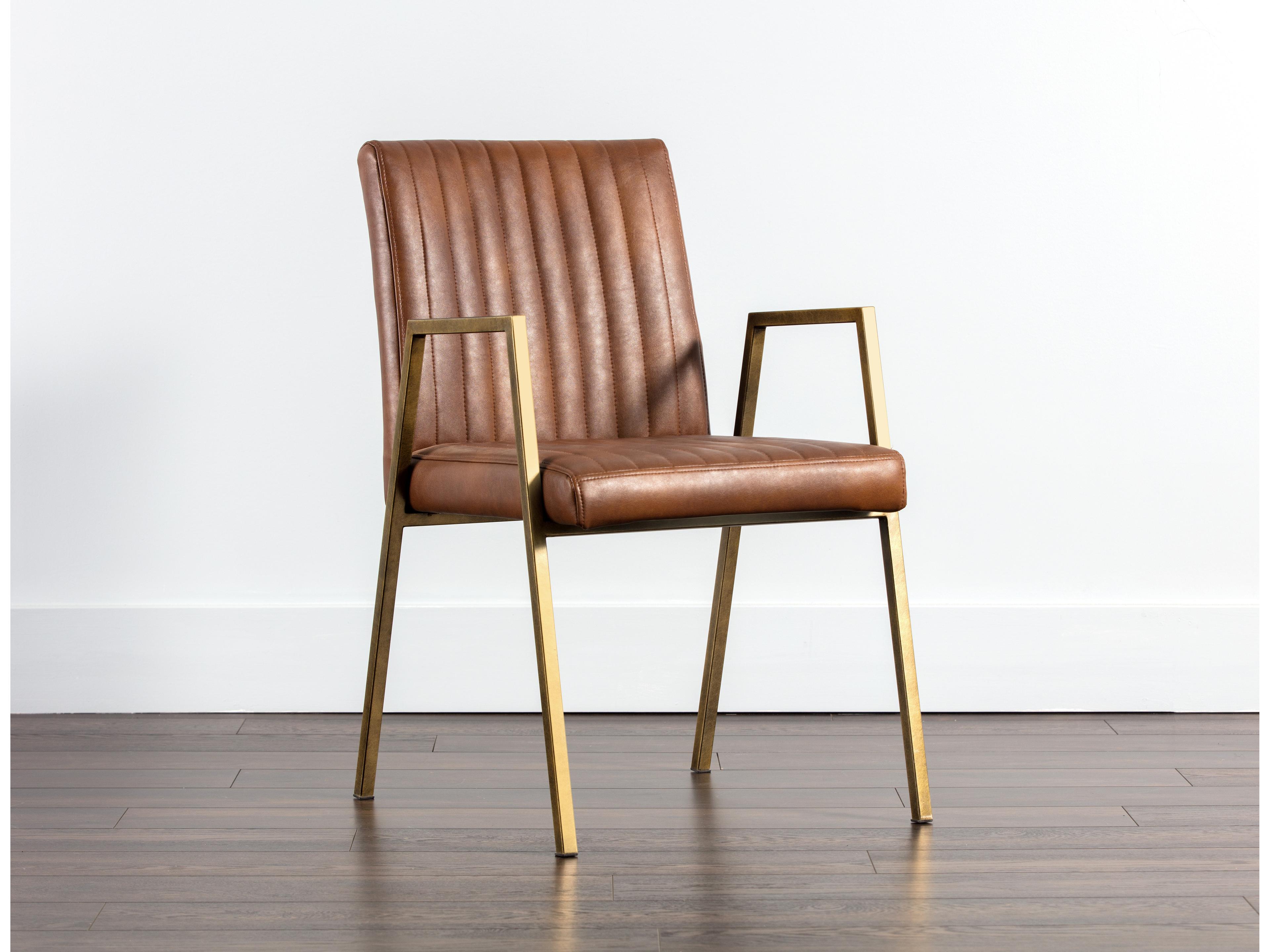 Ikon Homer Brown Arm Dining Chair