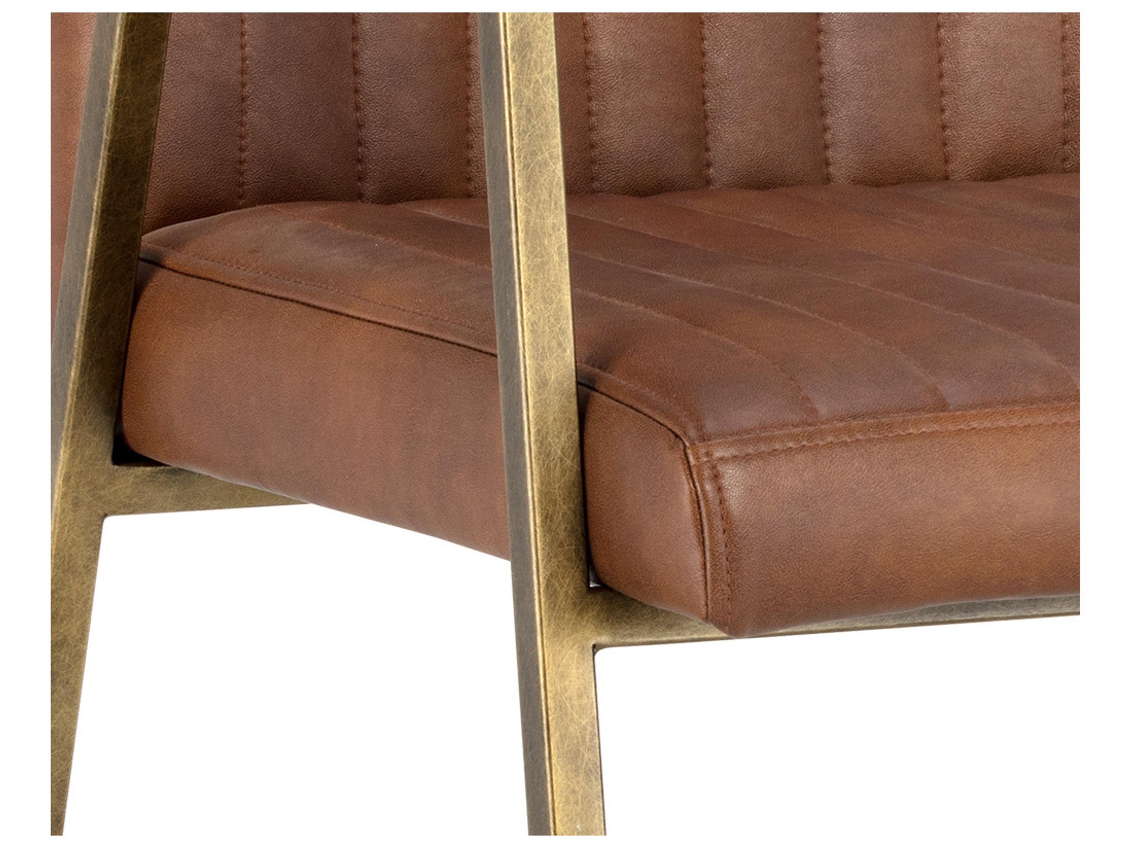 Sunpan Ikon Homer Brown Arm Dining Chair