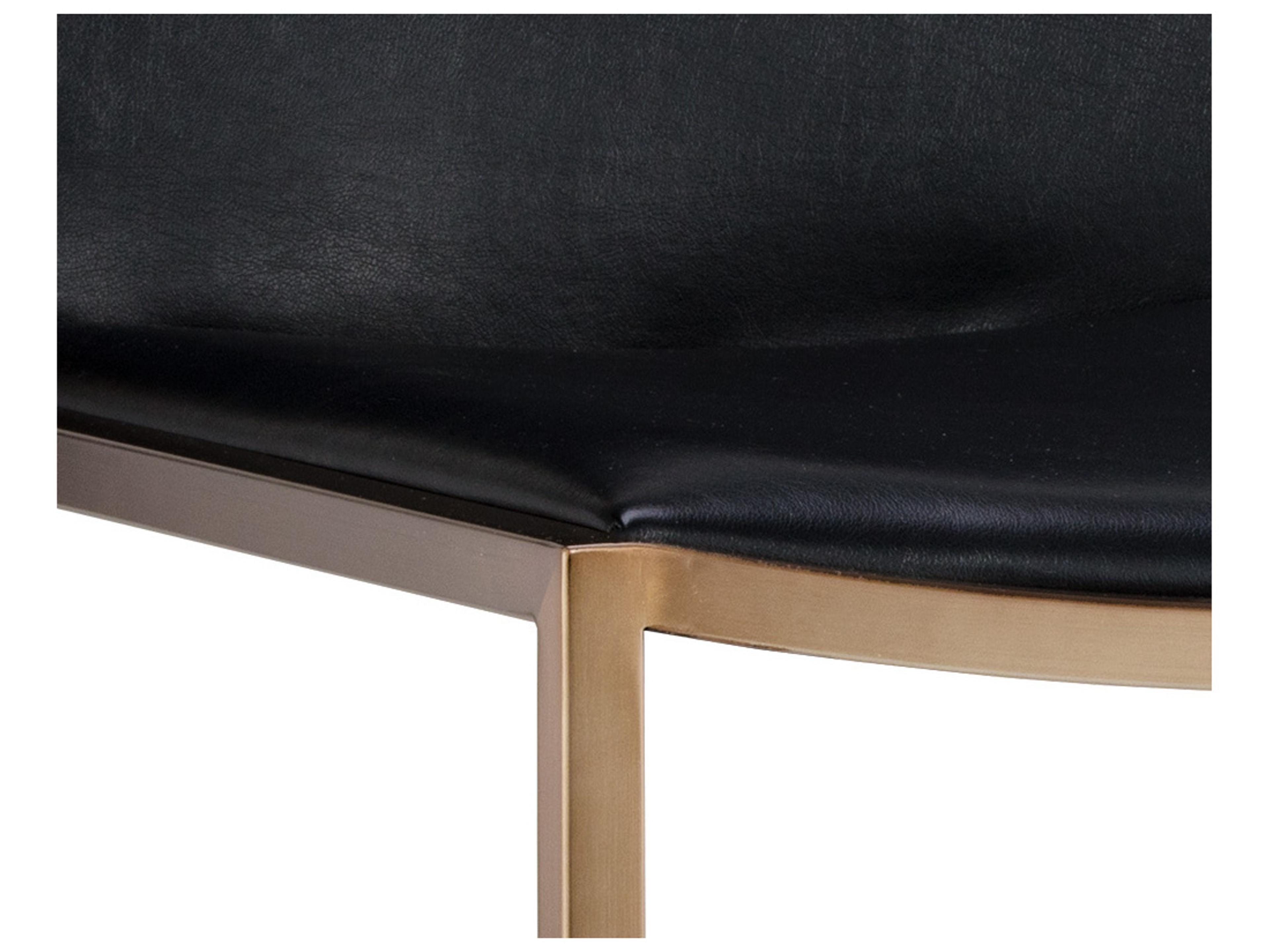 Sunpan Ikon Blair Dining Chair Antique Brass Cantina Black