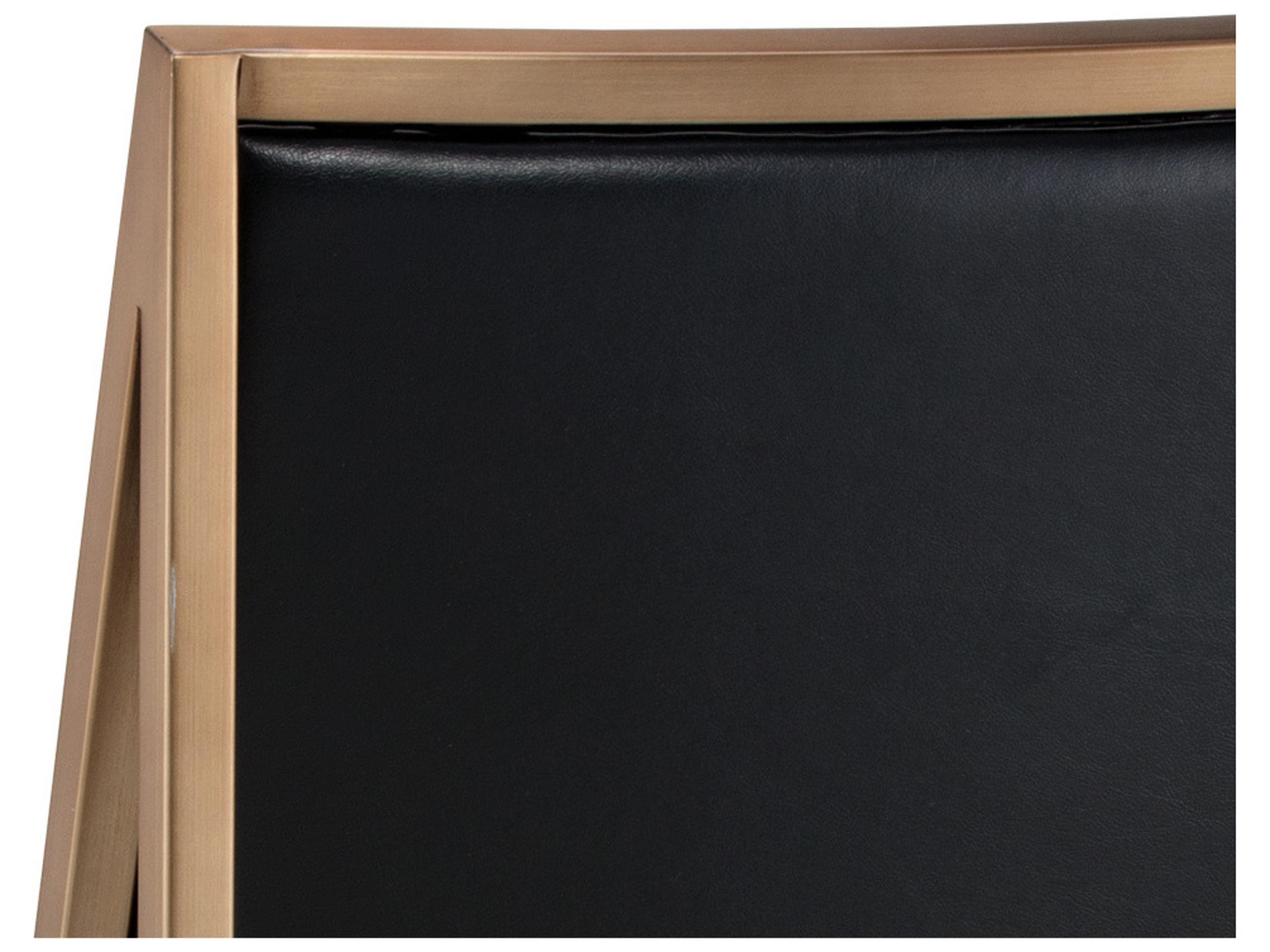 Sunpan Ikon Blair Dining Chair Antique Brass Cantina Black