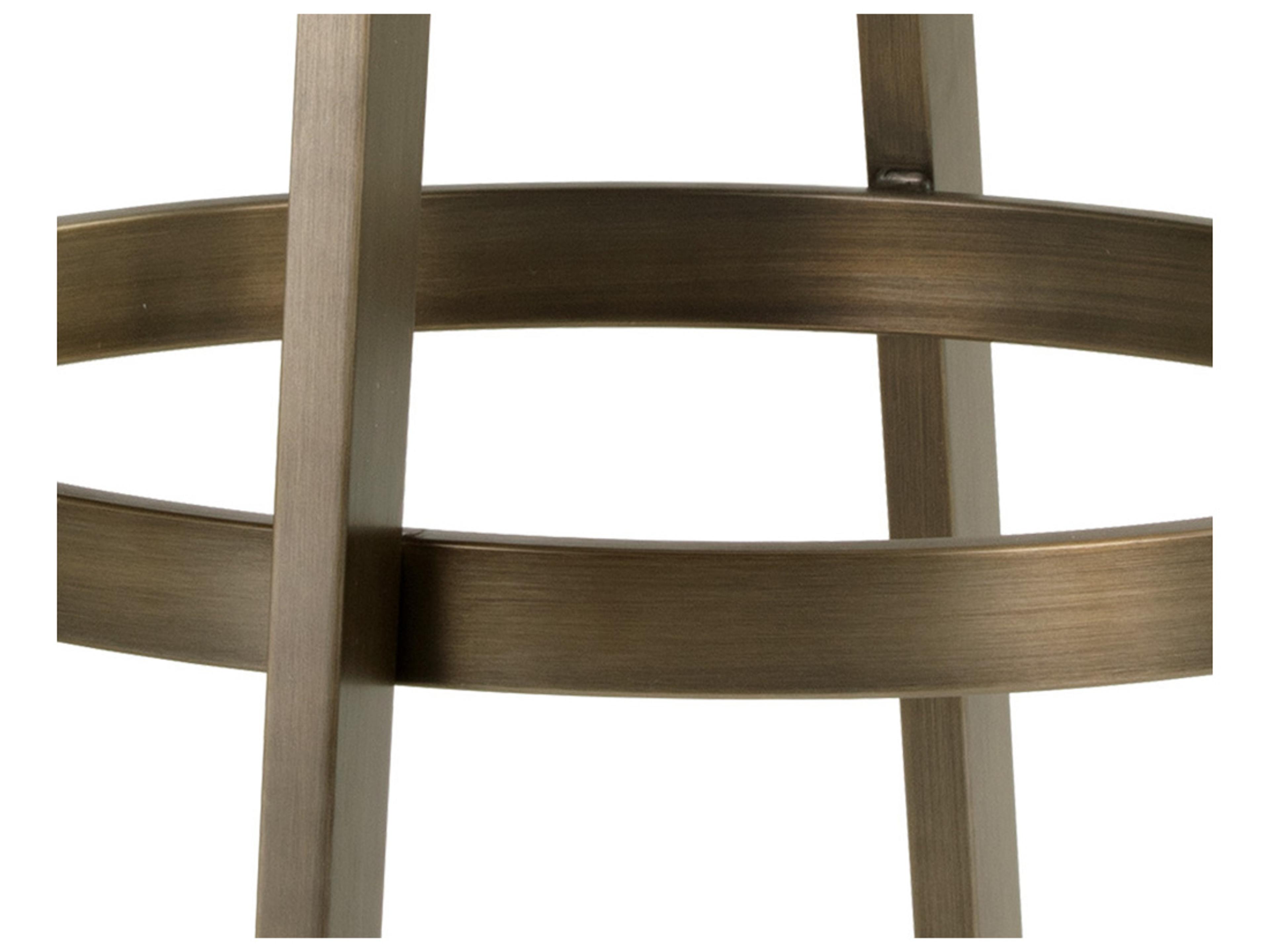 Sunpan Ikon Arizona Swivel Castillo Cream Antique Brass Counter Stool