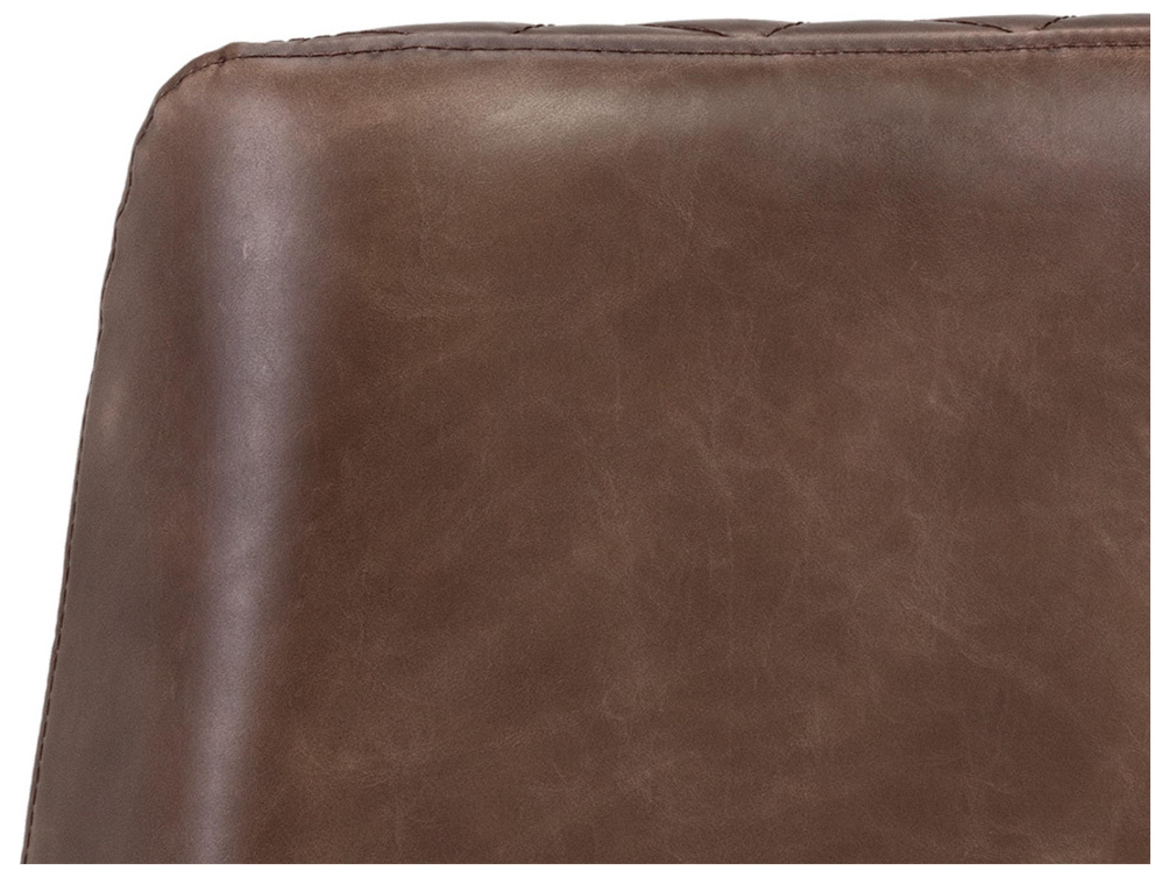 Sunpan 5west Leighland Havana Dark Brown Antique Brass Bar Stool