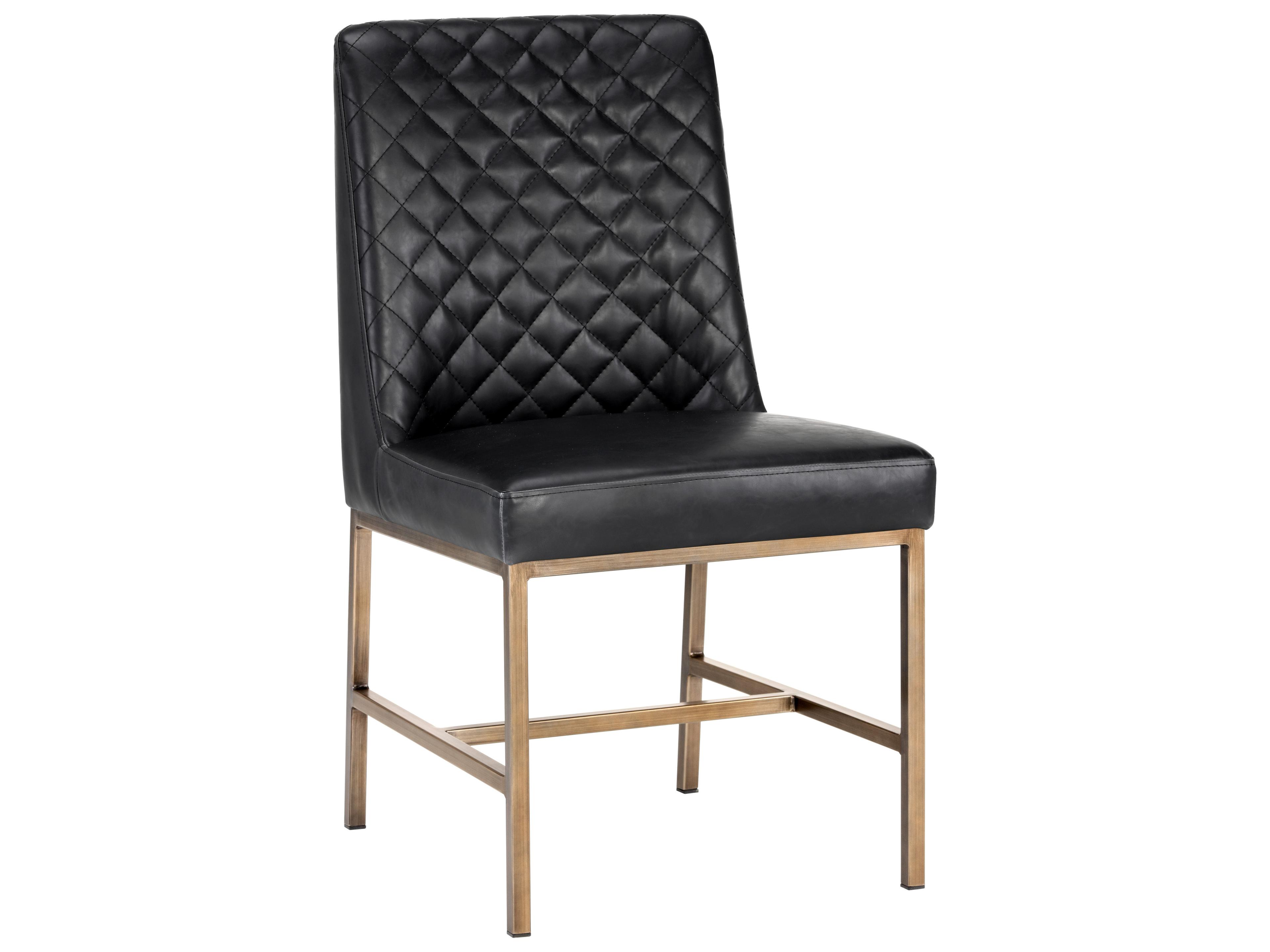 5west Leighland Dining Chair Coal Black