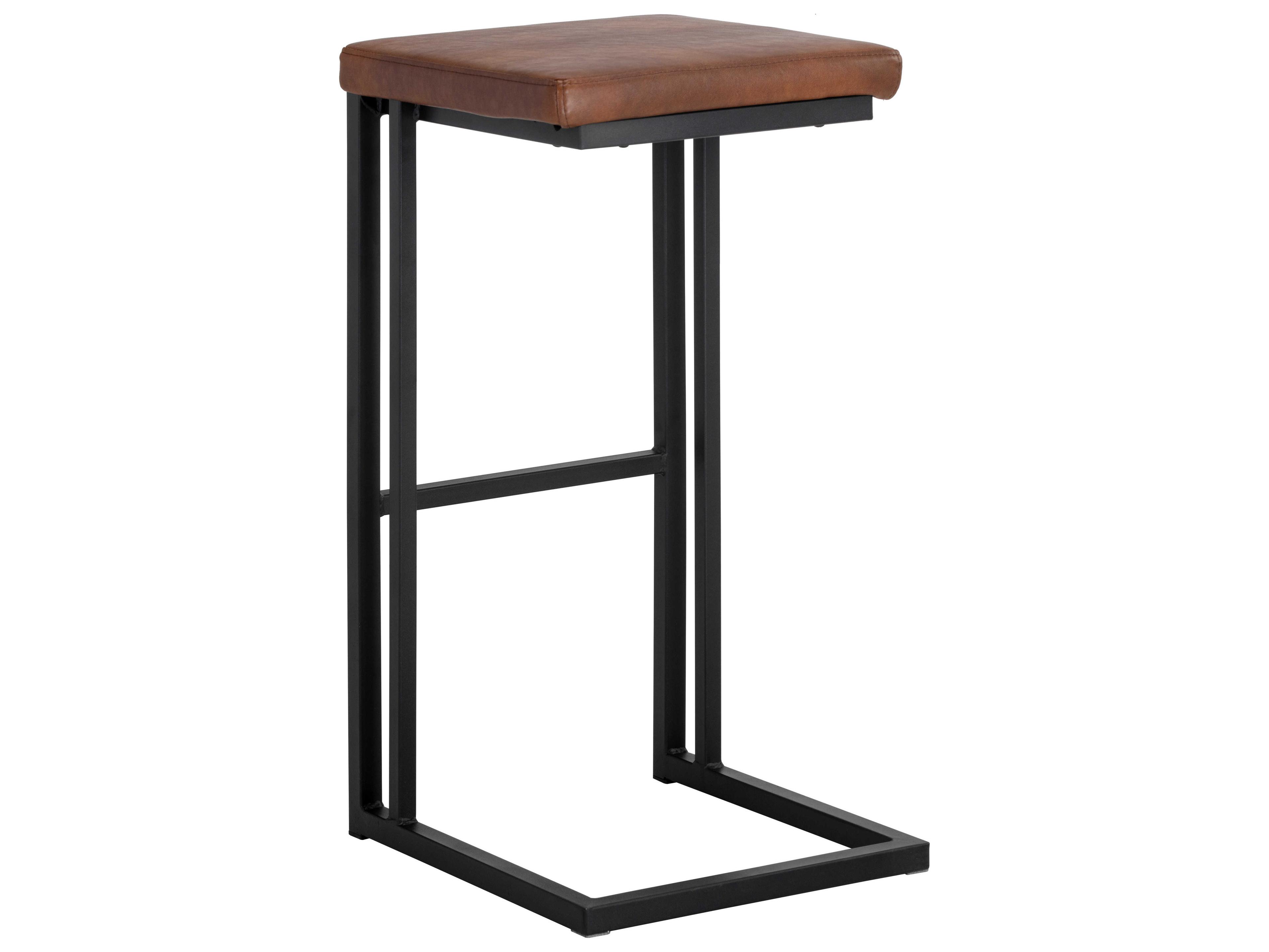 Sunpan Urban Unity 16" Boone Barstool Black Bravo Cognac