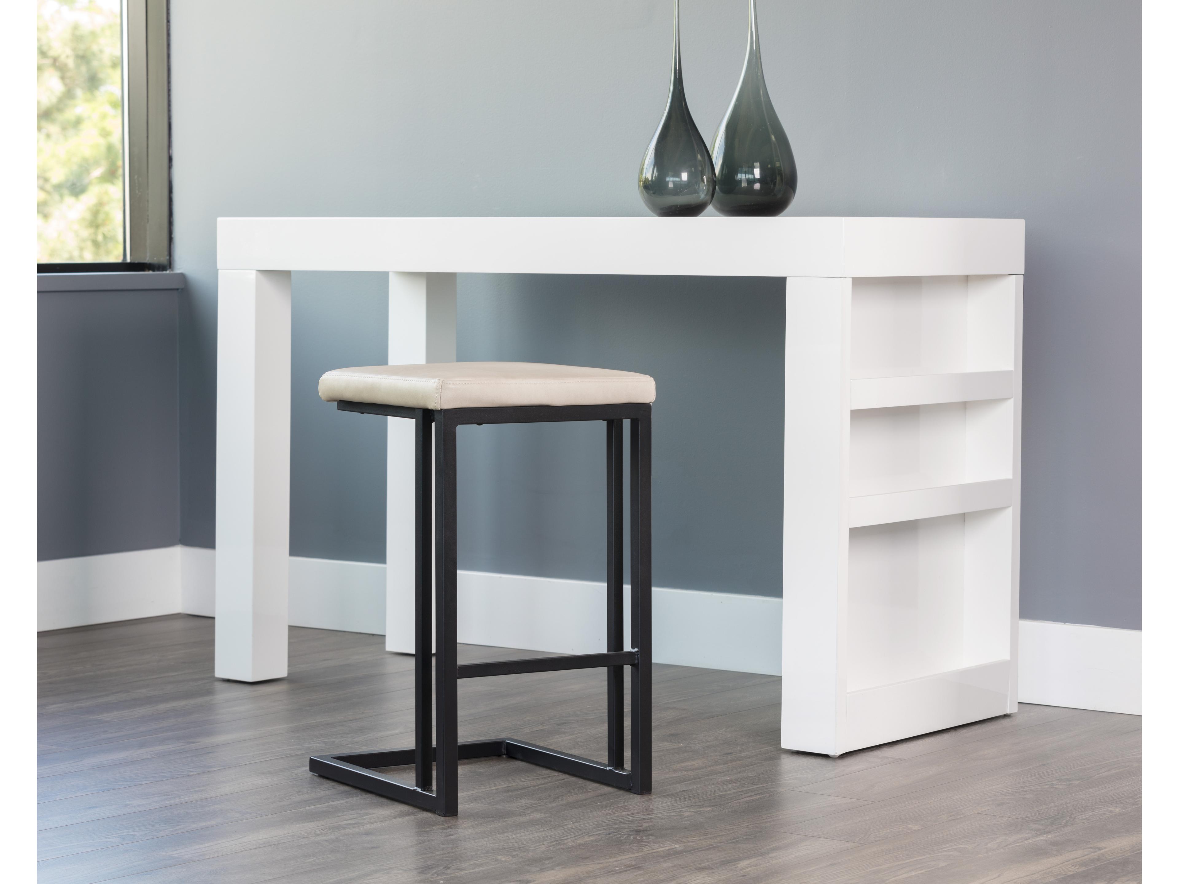 Sunpan Urban Unity 16" Boone Counter Stool Black Bravo Cream