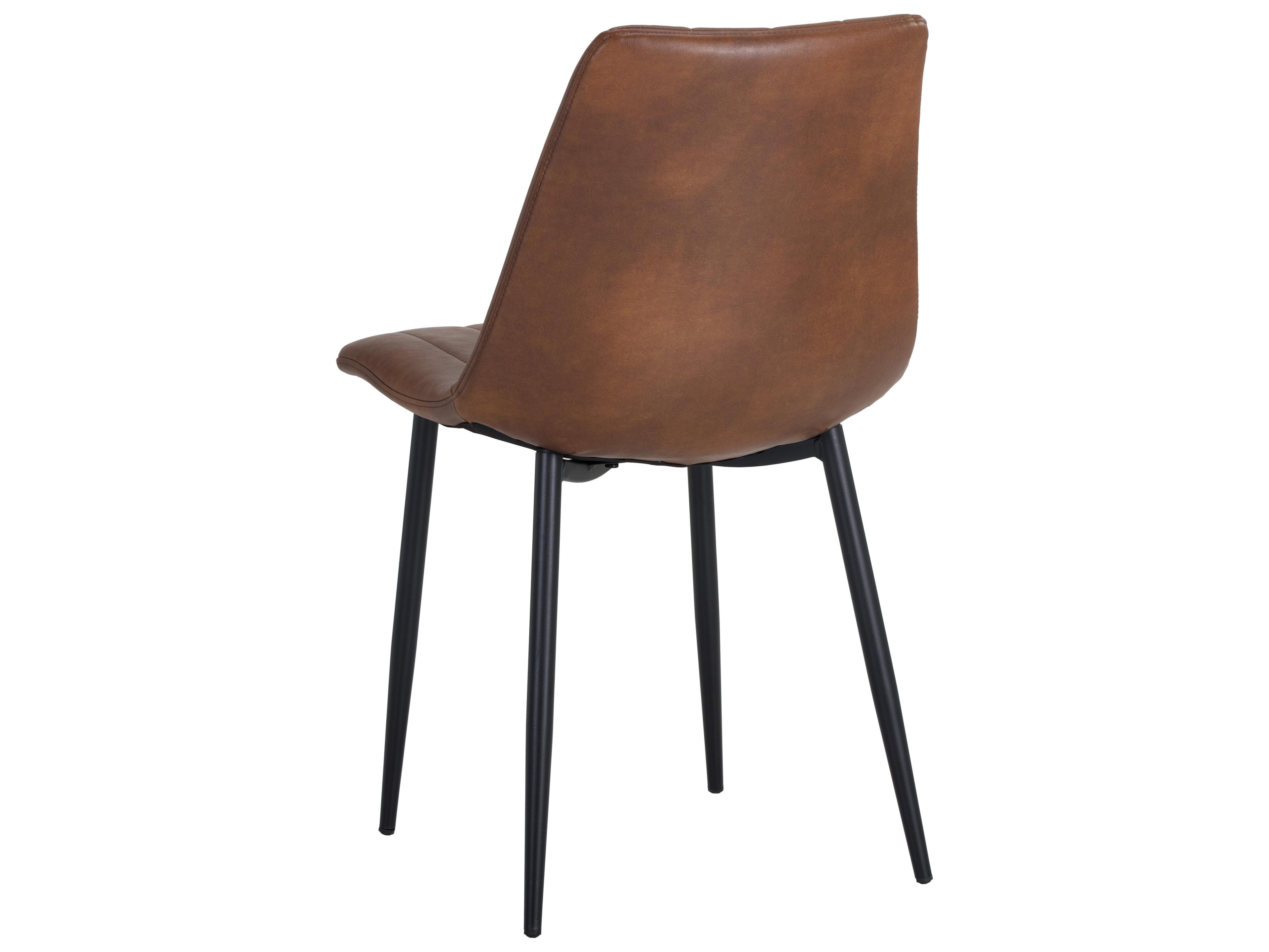 Sunpan Urban Unity Drew Dining Chair Black Bravo Cognac