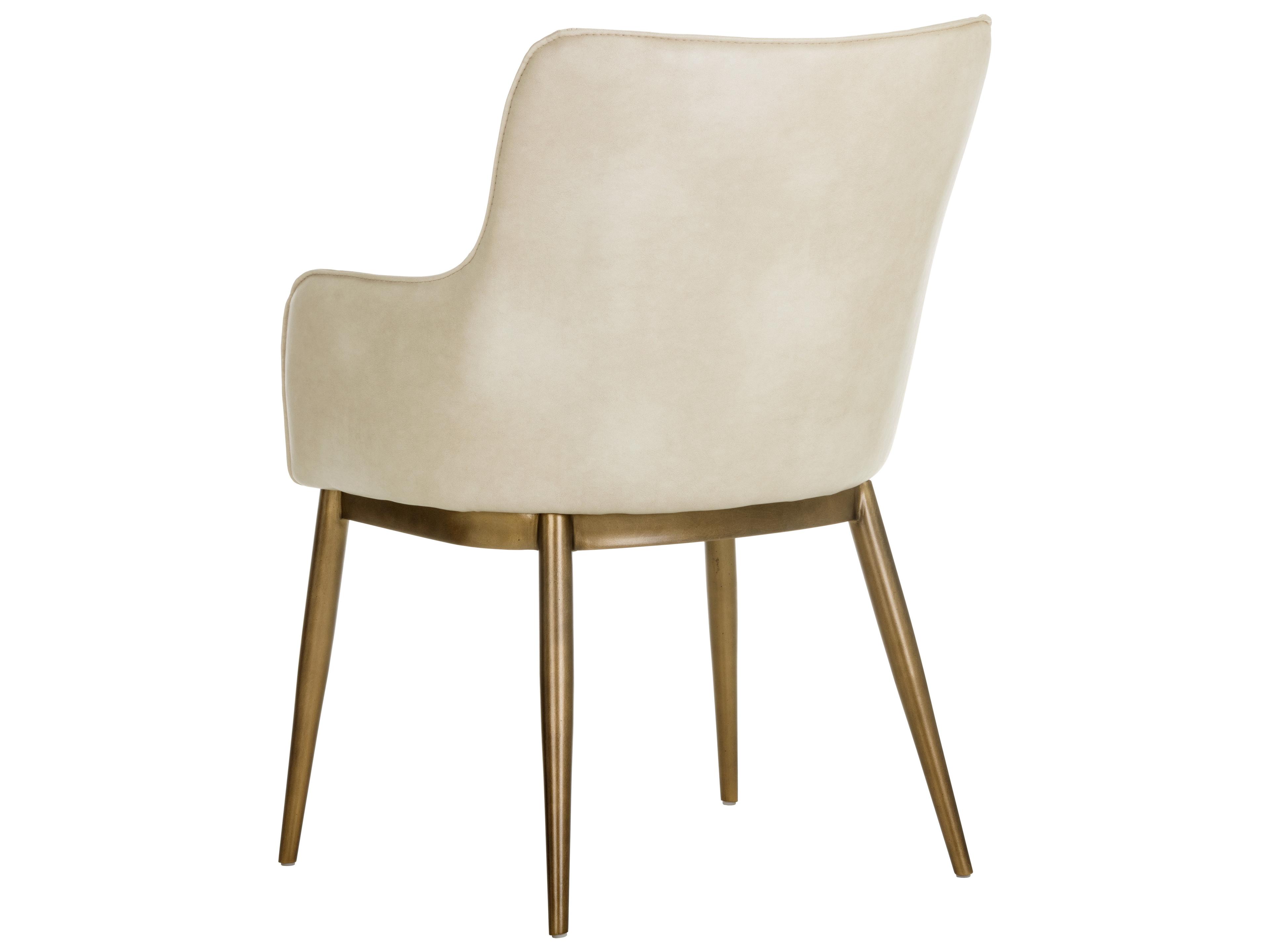 Sunpan Irongate Franklin White Arm Dining Chair