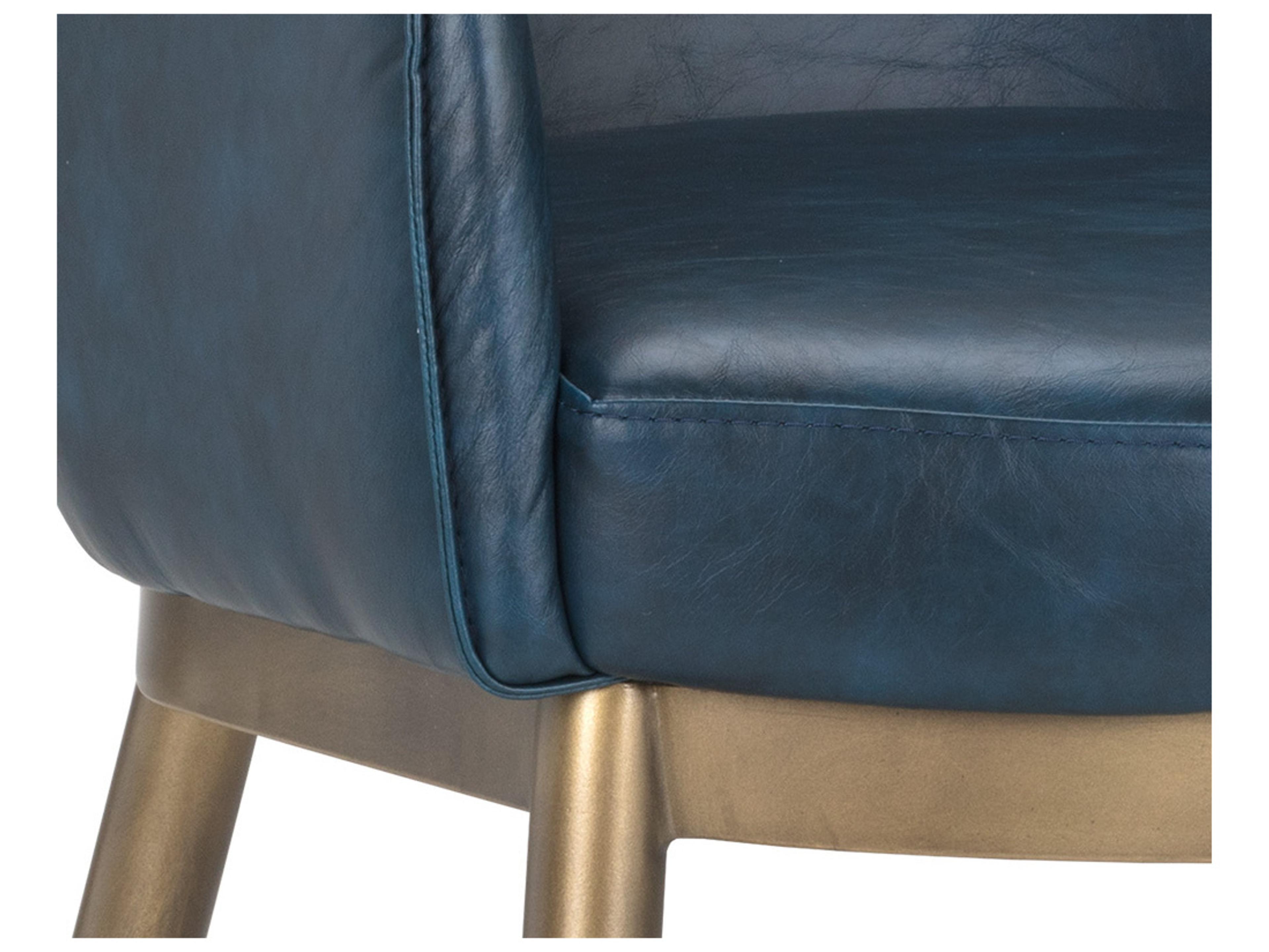 Sunpan Irongate Franklin Blue Arm Dining Chair