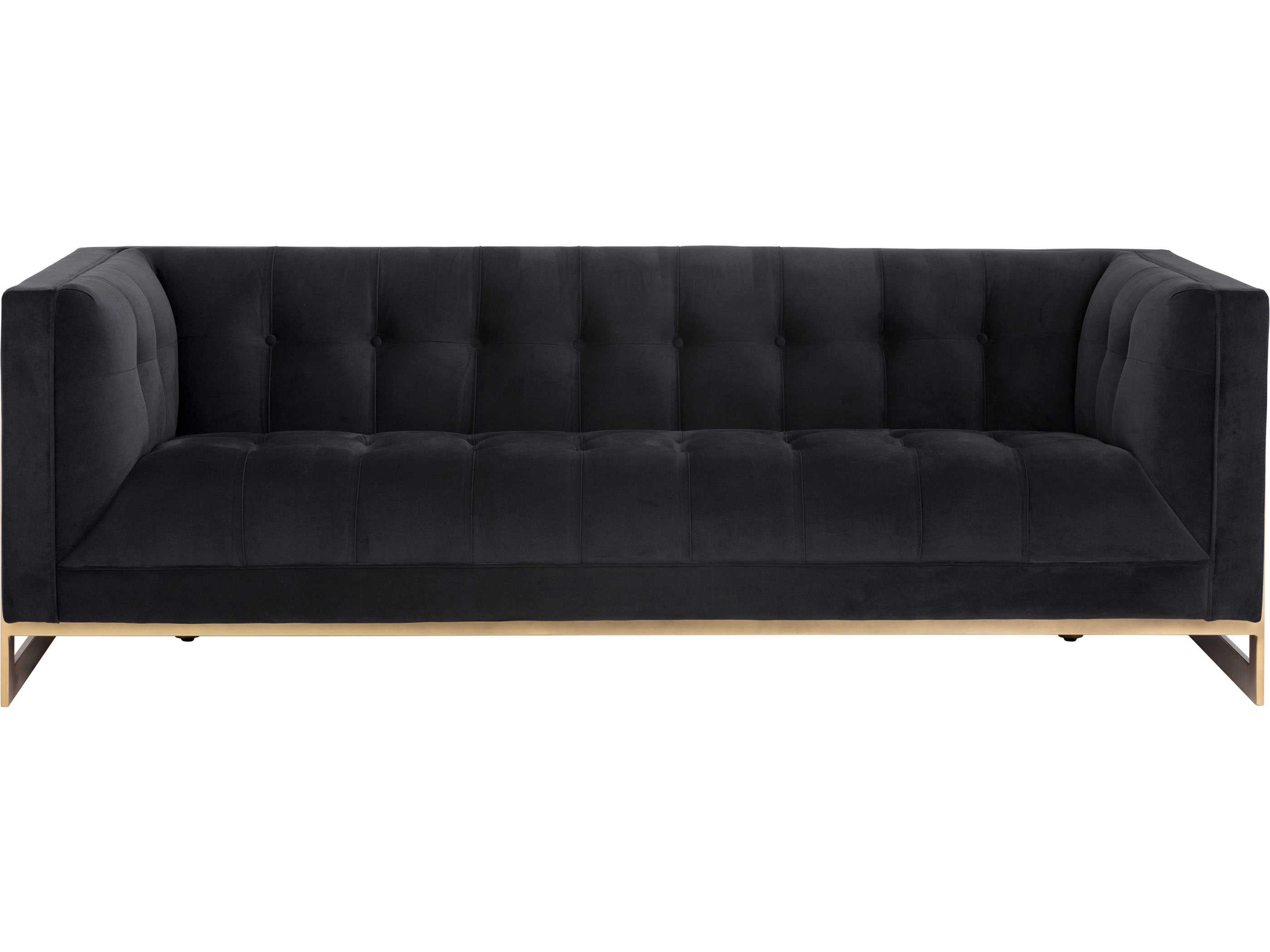Sunpan Irongate Ekon Abbington Black Rustic Bronze Upholstered Sofa
