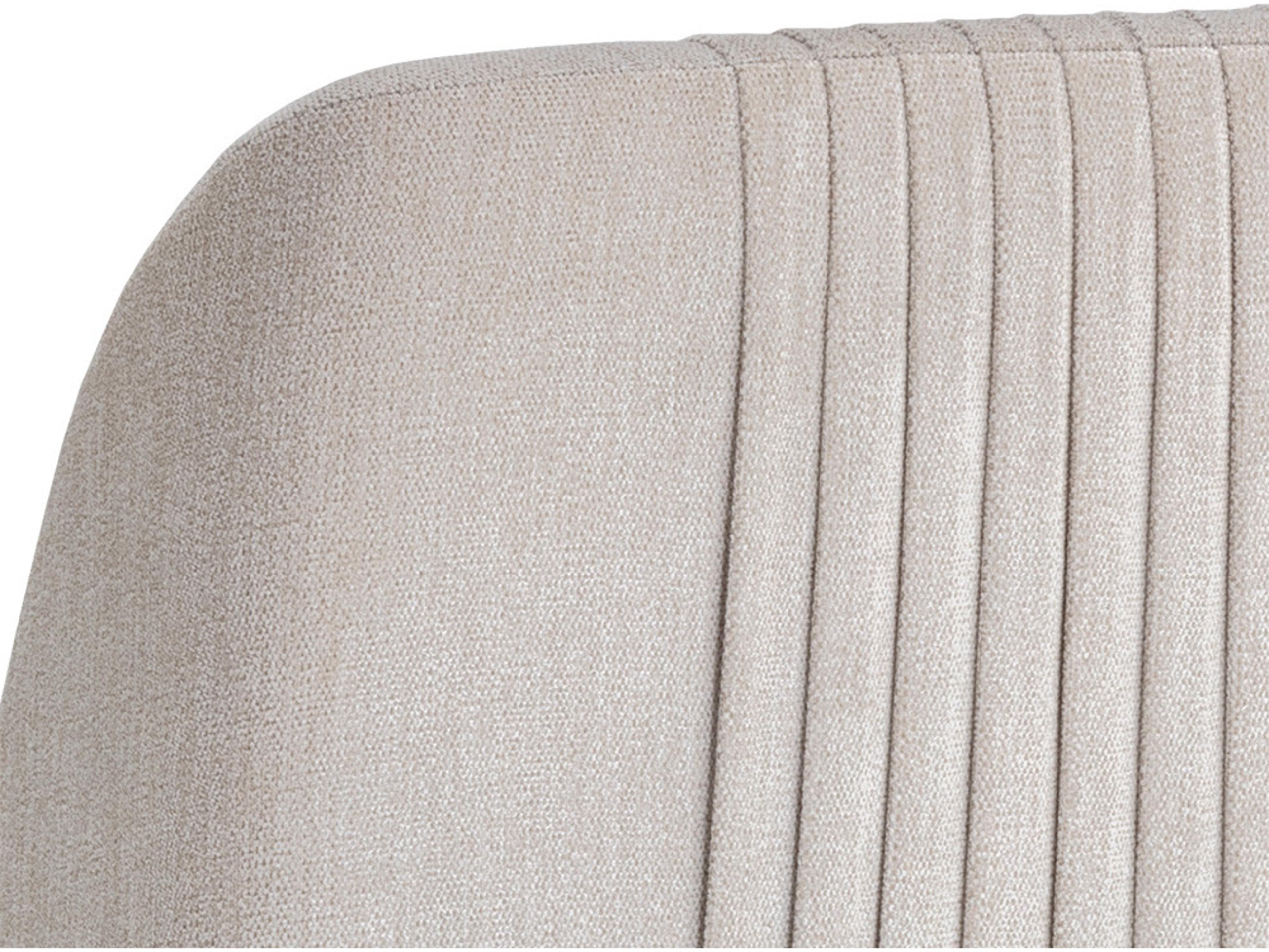 Sunpan Mixt Nevin Upholstered Polo Club Muslin Antique Brass Counter Stool