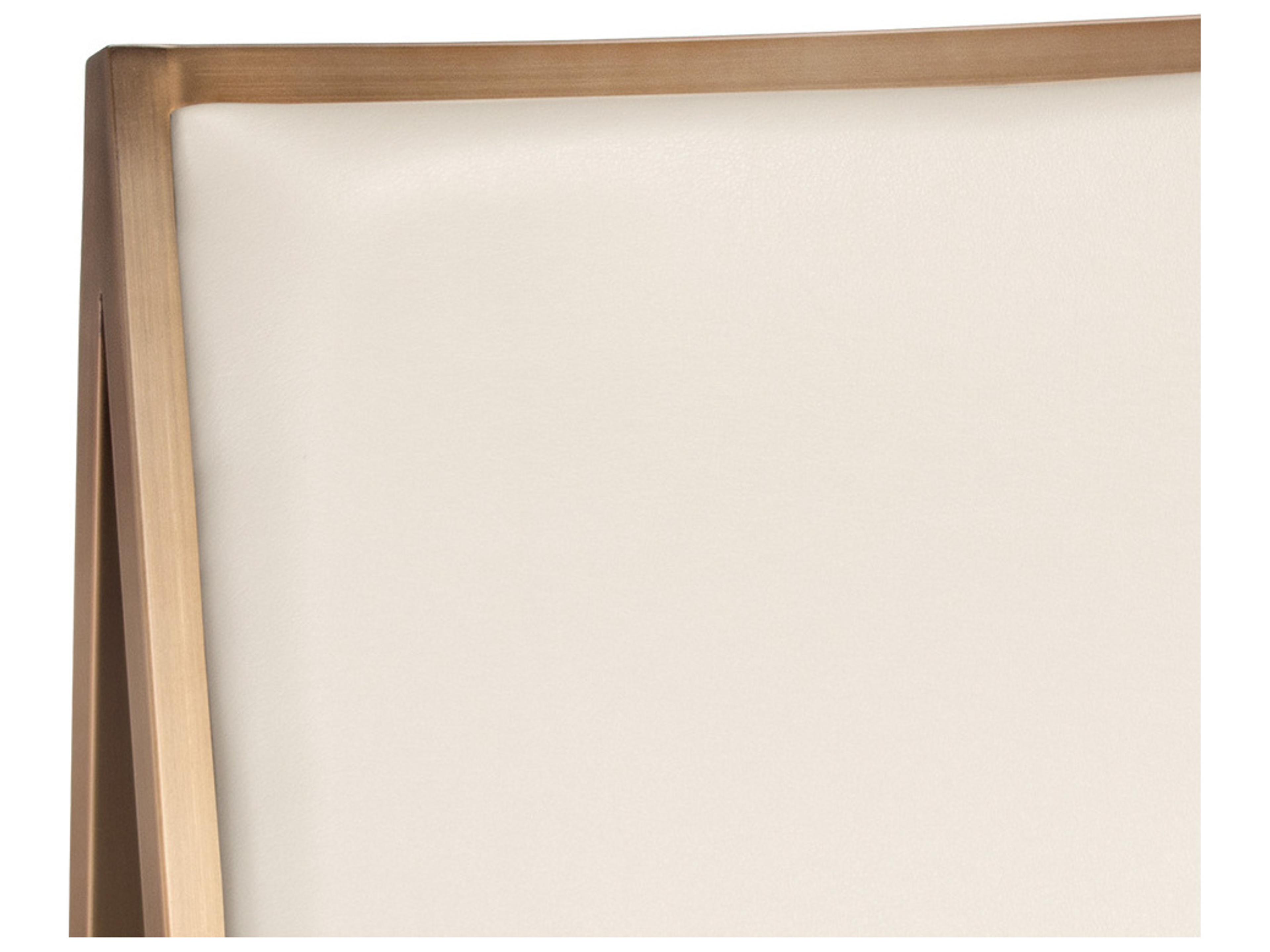 Sunpan Ikon Blair Dining Chair Antique Brass Castillo Cream